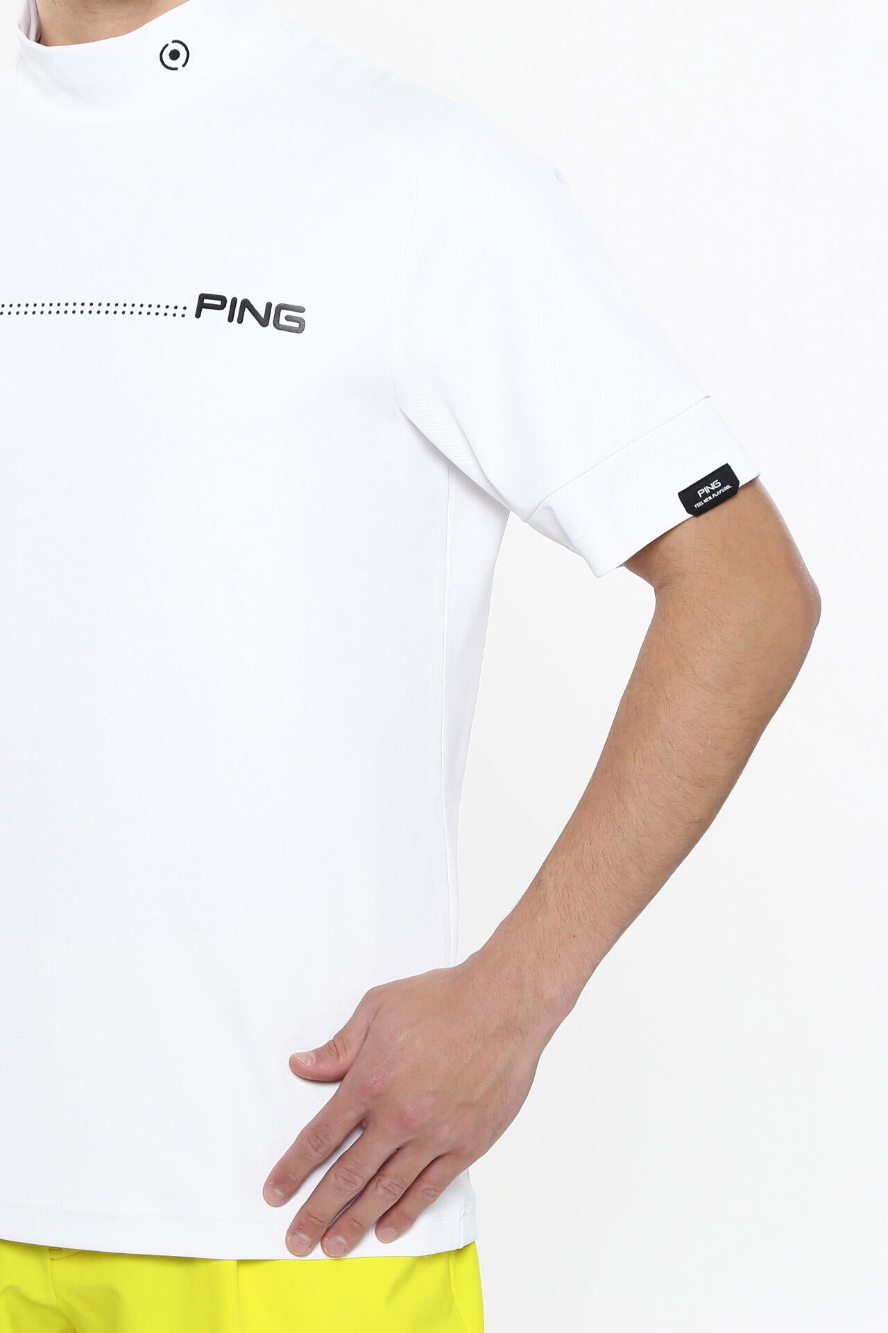 日本ゴルフツアー選手権蝉川プロ着用【PING APPAREL】涼風テラカノコ半袖ハイネックシャツ <PERFORMANCE> (MENS)