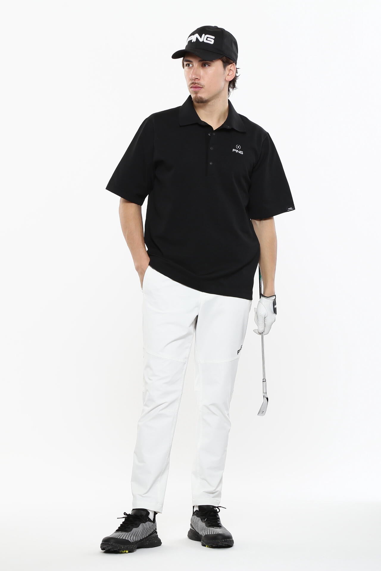 【PING APPAREL】半袖ニットポロシャツ (MENS)