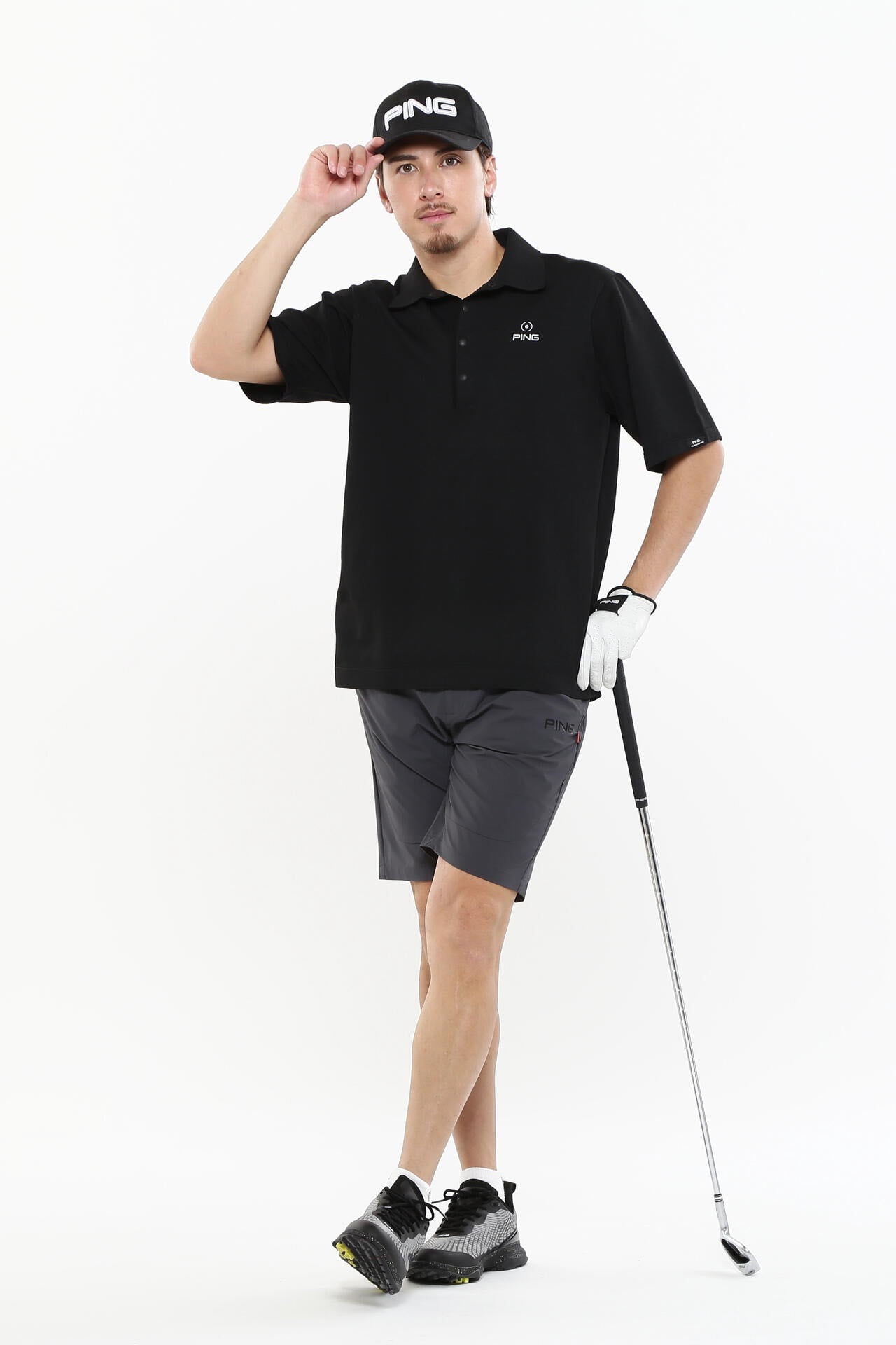 【PING APPAREL】半袖ニットポロシャツ (MENS)