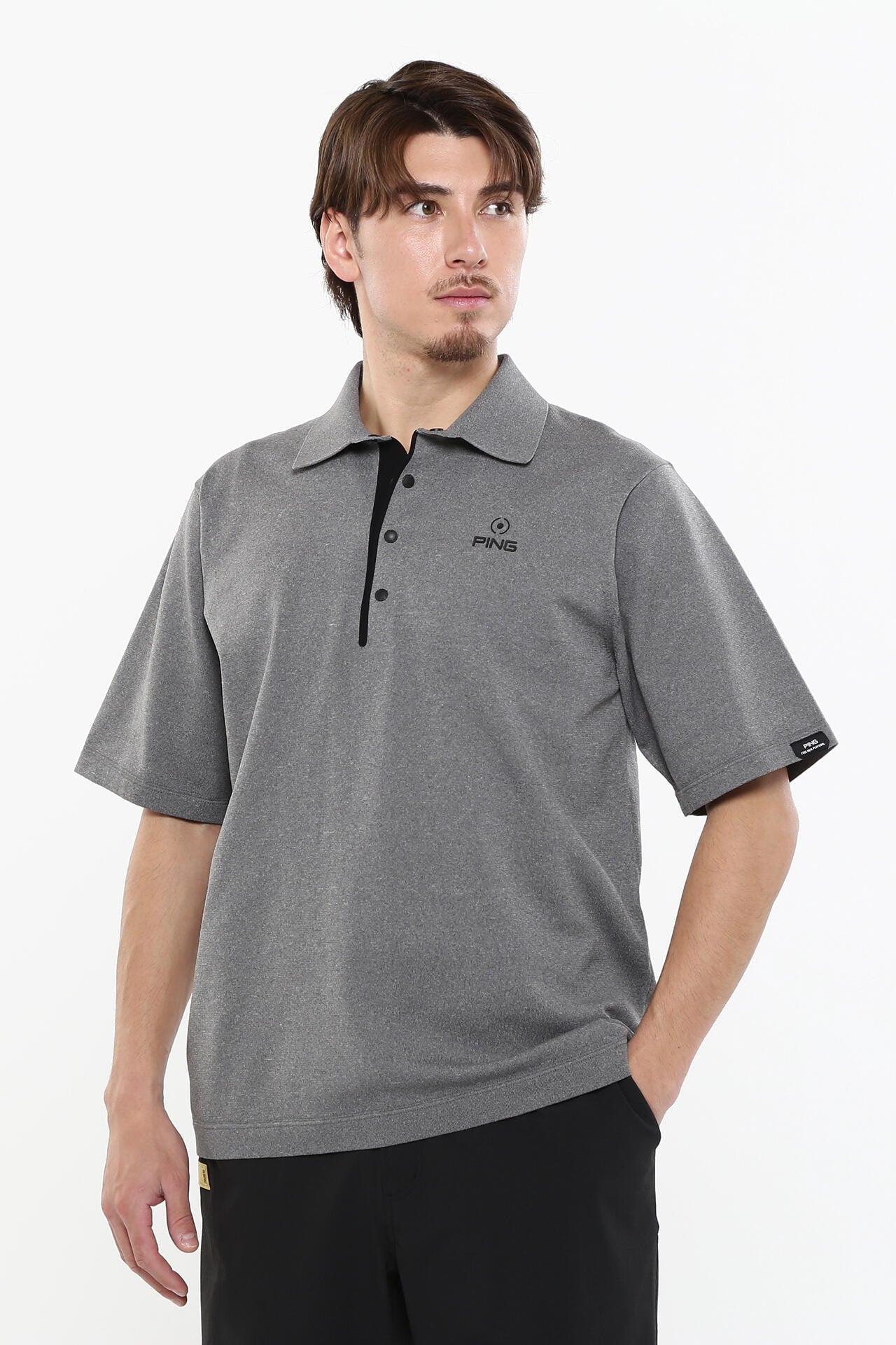 【PING APPAREL】半袖ニットポロシャツ (MENS)