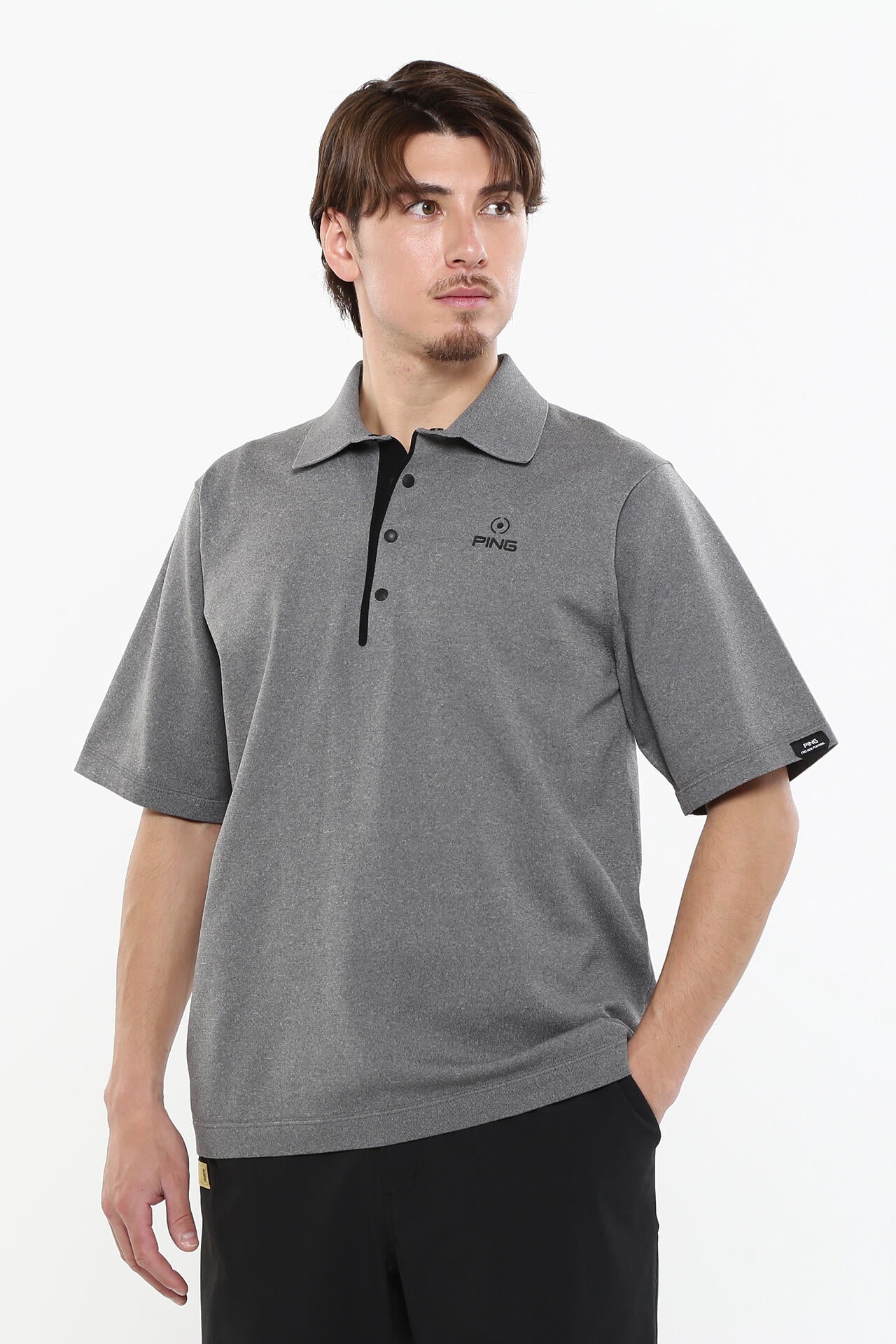 【PING APPAREL】半袖ニットポロシャツ (MENS)
