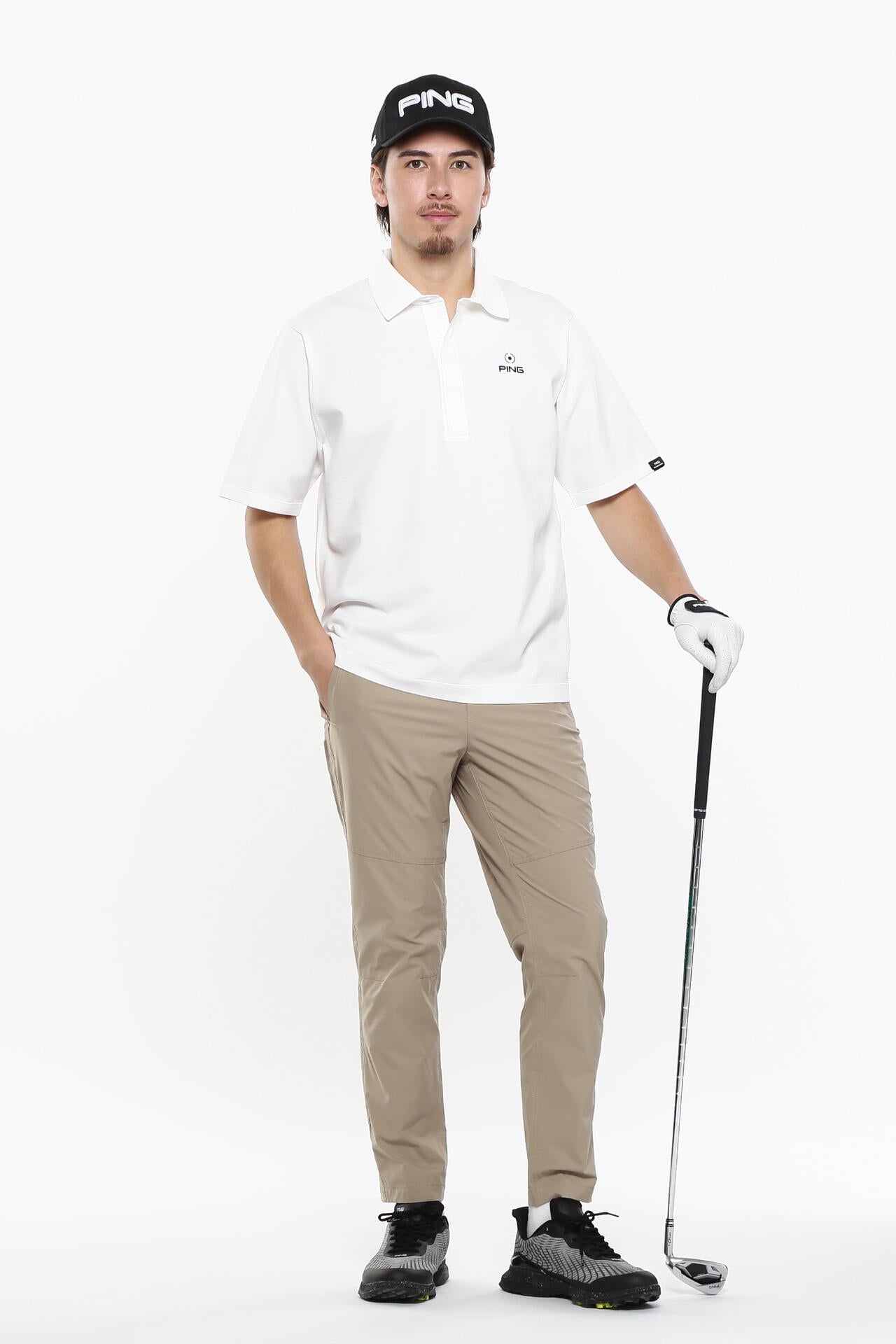 【PING APPAREL】半袖ニットポロシャツ (MENS)