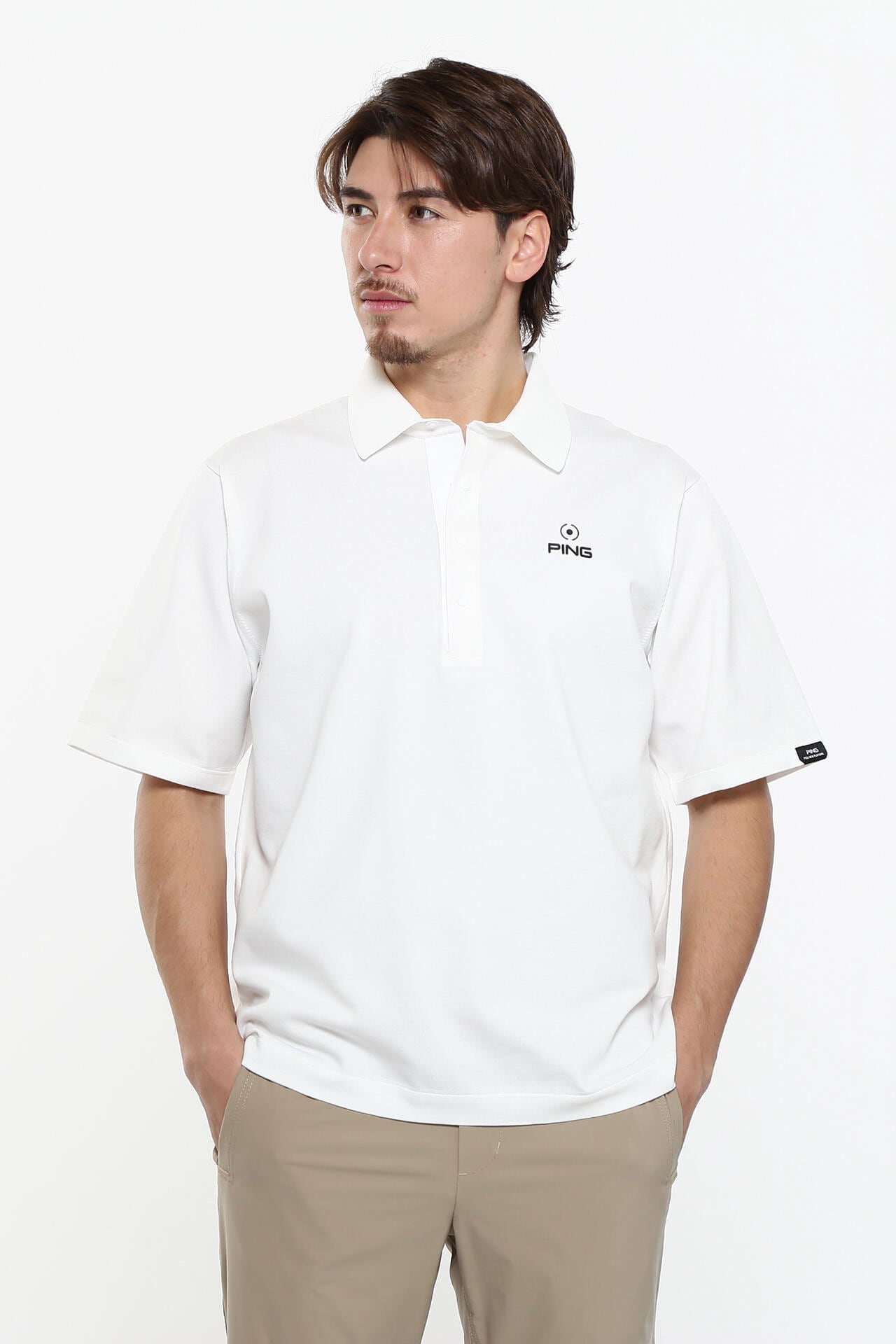 【PING APPAREL】半袖ニットポロシャツ (MENS)