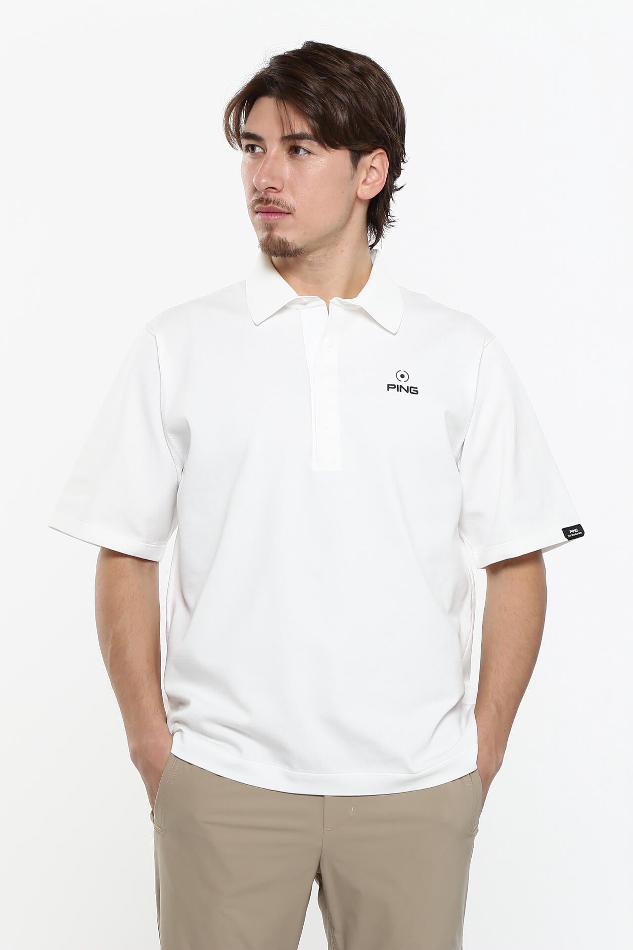 【PING APPAREL】半袖ニットポロシャツ (MENS)