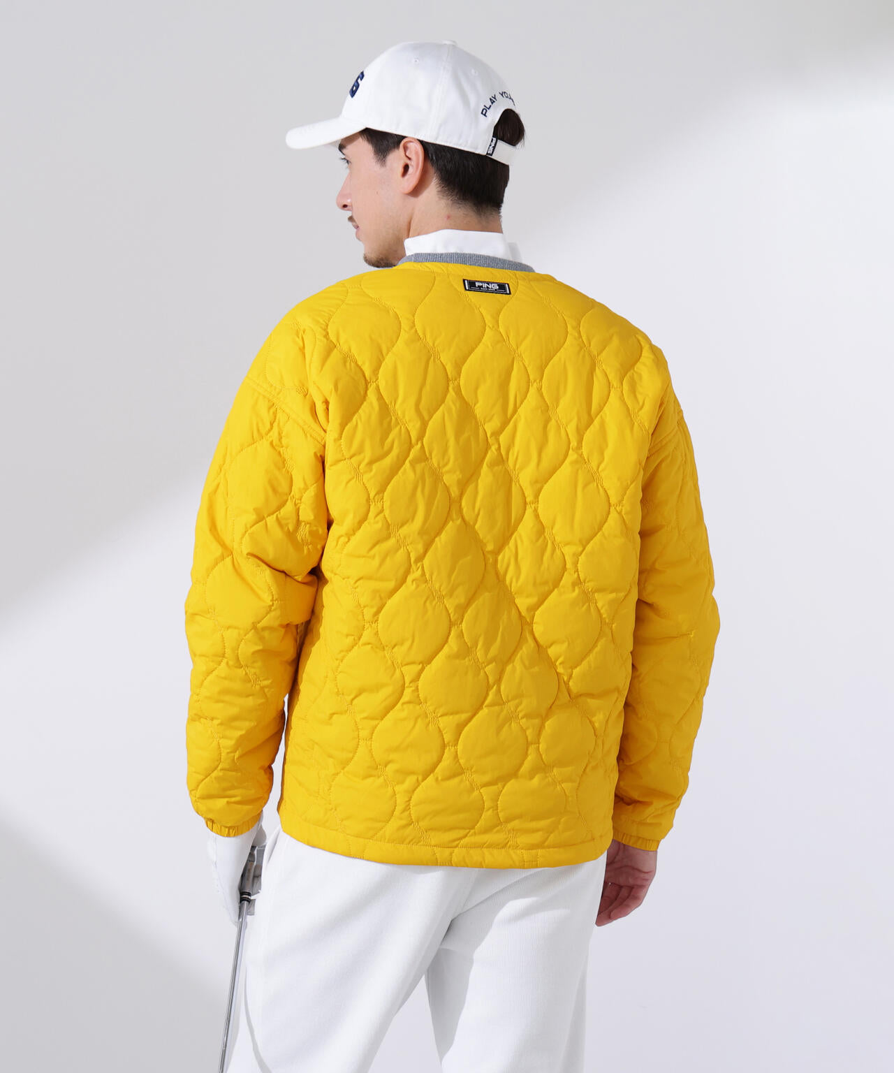 【PING APPAREL】ストレッチタフタキルティングノーカラーブルゾン <NATIVE> (MENS)