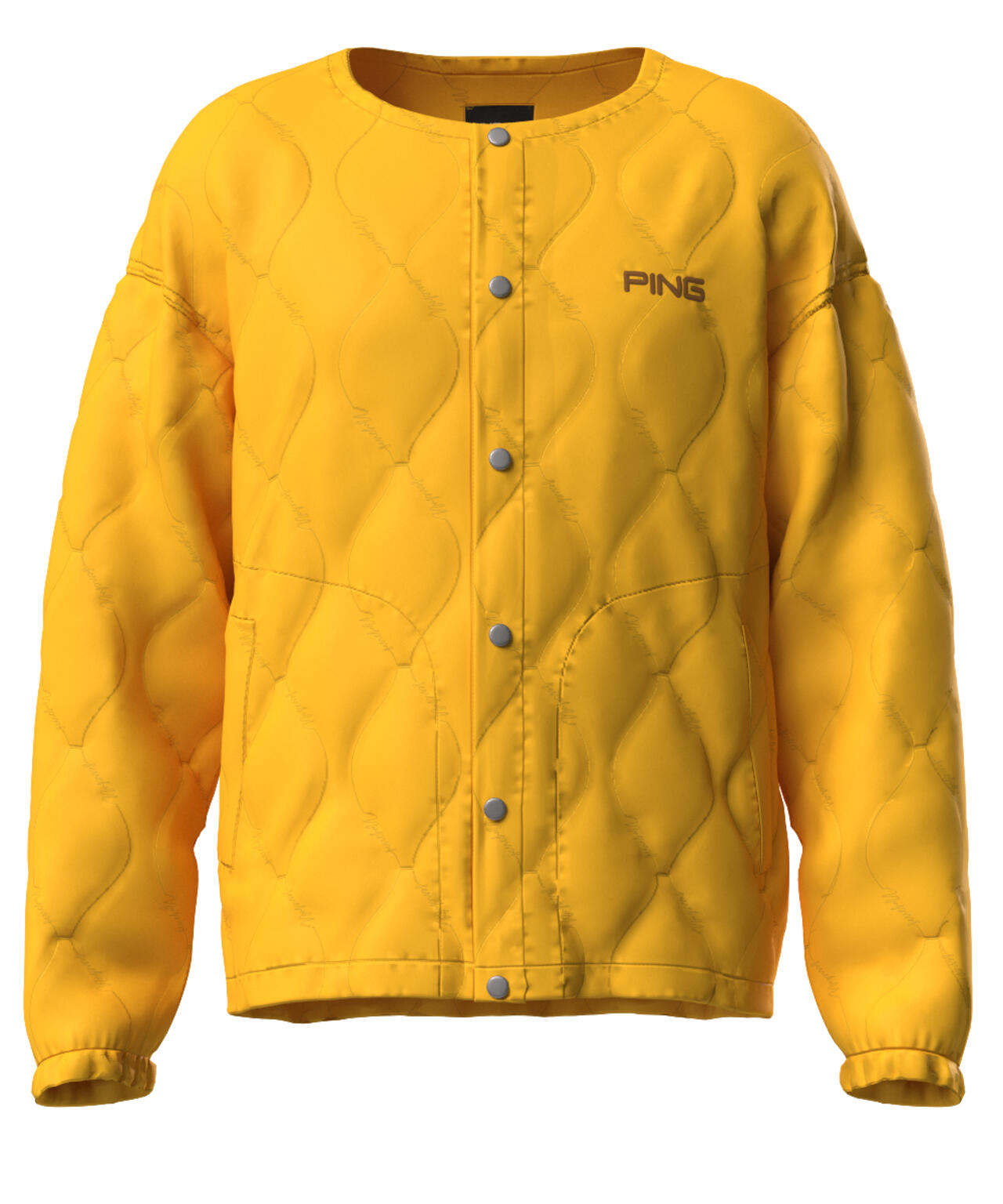 【PING APPAREL】ストレッチタフタキルティングノーカラーブルゾン <NATIVE> (MENS)