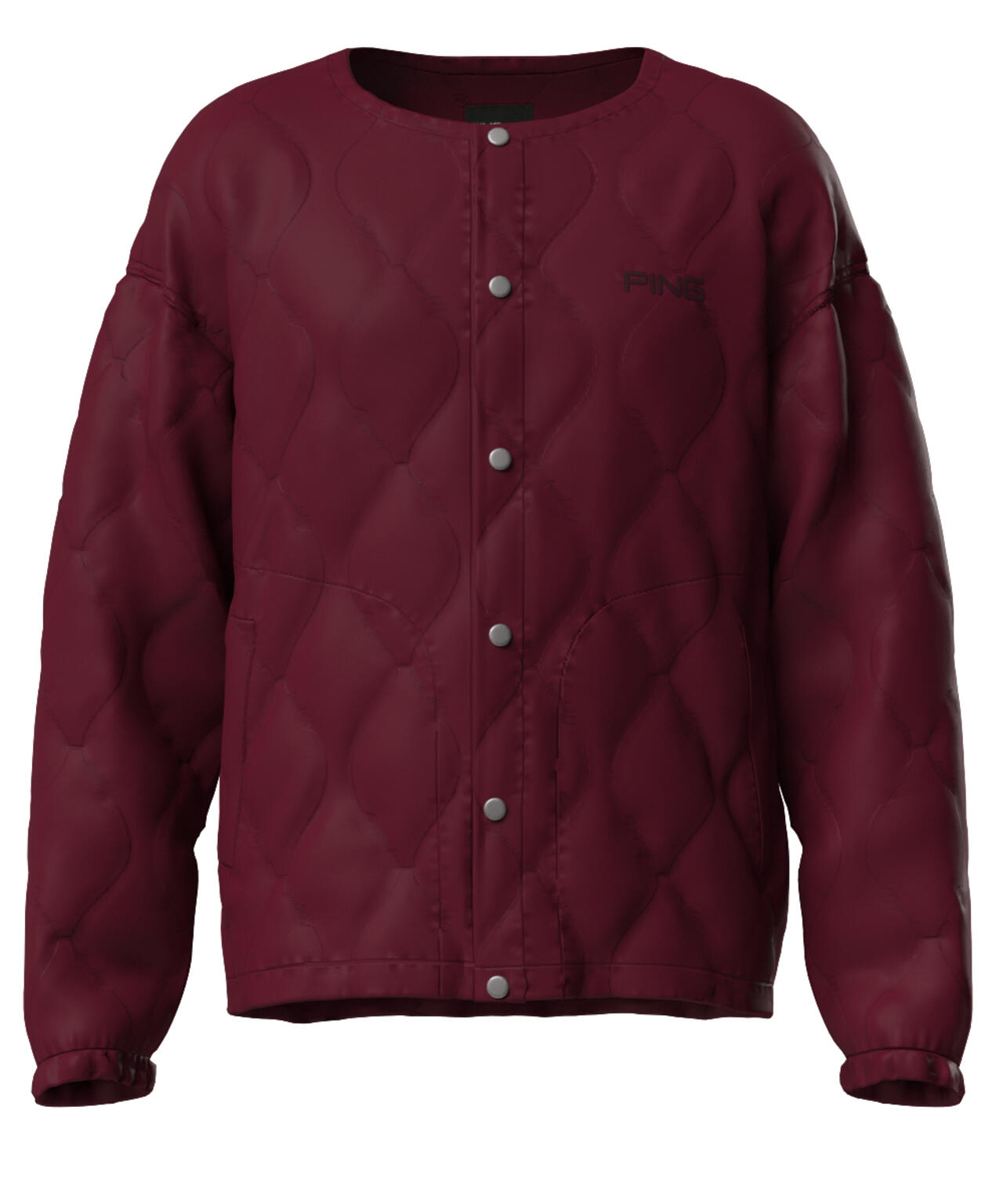 【PING APPAREL】ストレッチタフタキルティングノーカラーブルゾン <NATIVE> (MENS)