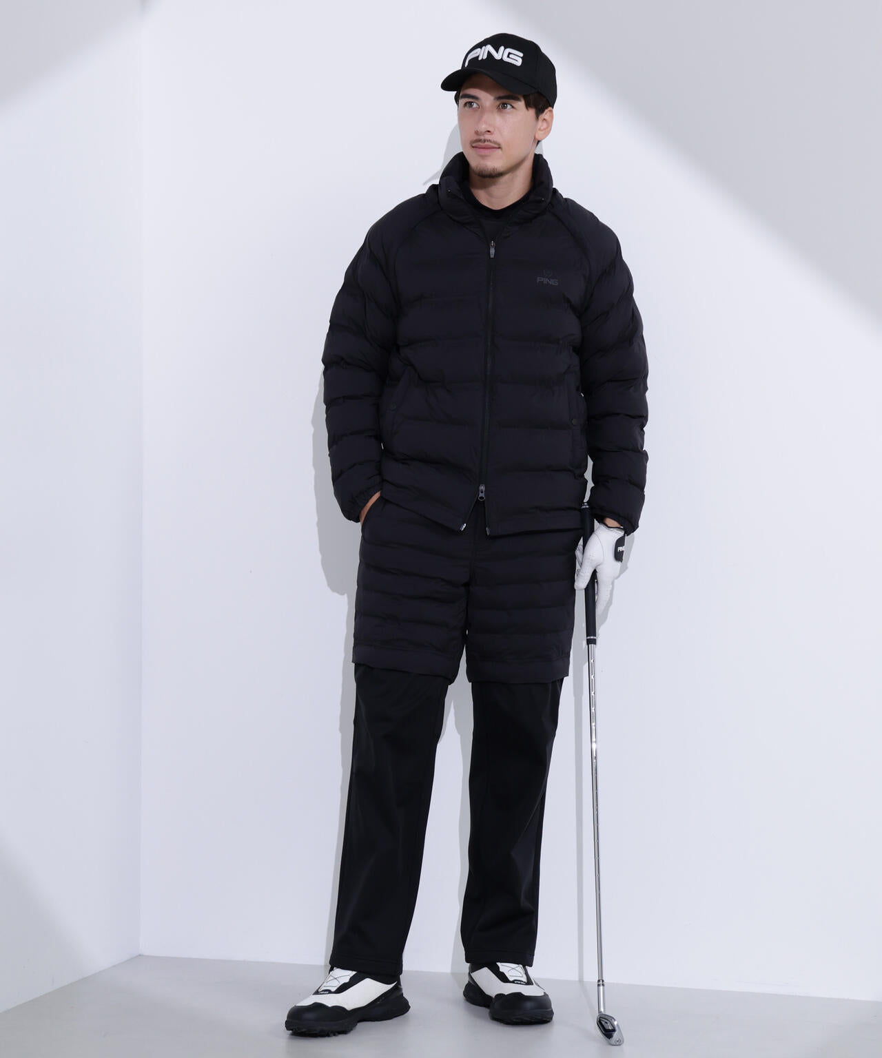 【PING APPAREL】全方向ストレッチ接結ボーダー2WAY中綿ブルゾン <PERFORMANCE> (MENS)