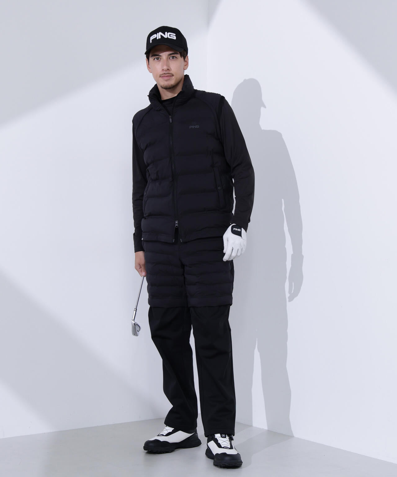 【PING APPAREL】全方向ストレッチ接結ボーダー2WAY中綿ブルゾン <PERFORMANCE> (MENS)