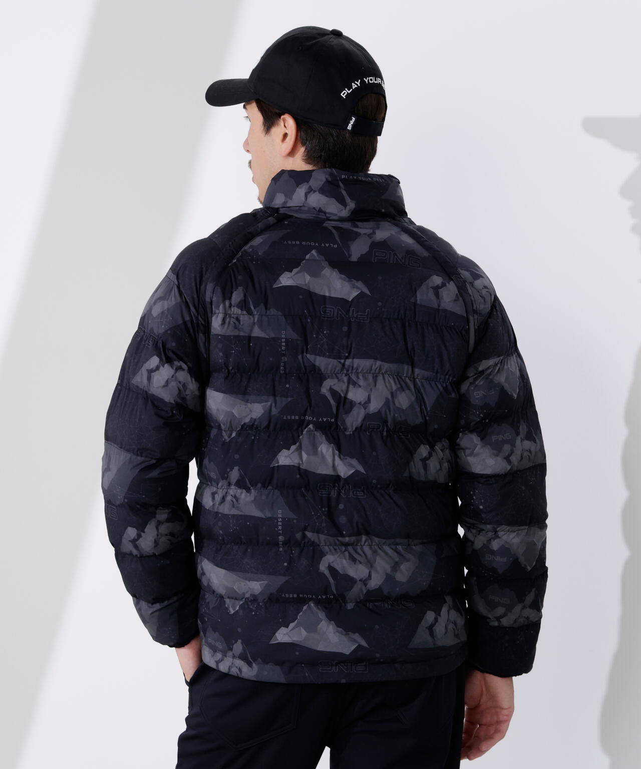 【PING APPAREL】全方向ストレッチ接結ボーダー2WAY中綿ブルゾン <PERFORMANCE> (MENS)