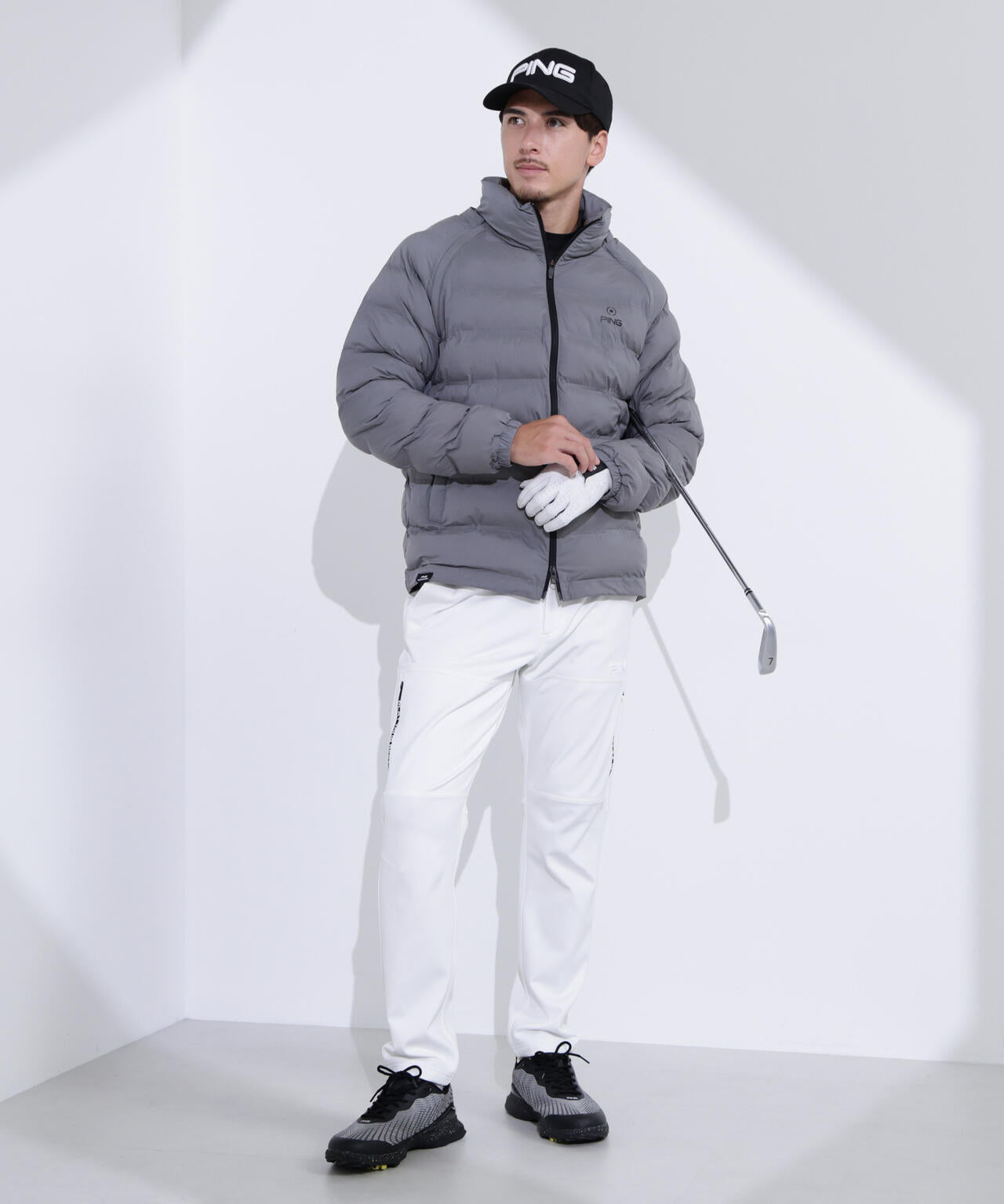 【PING APPAREL】全方向ストレッチ接結ボーダー2WAY中綿ブルゾン <PERFORMANCE> (MENS)