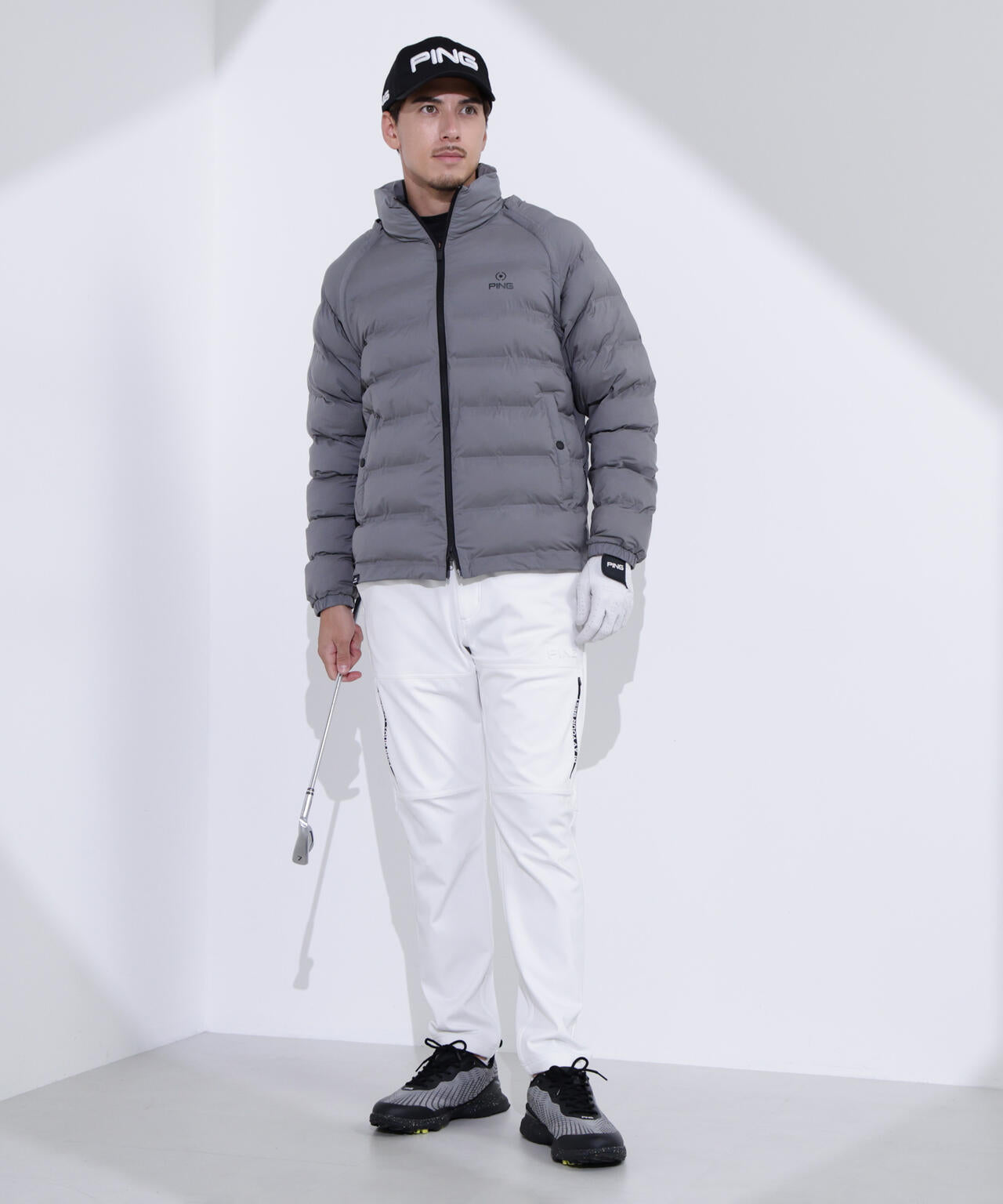 【PING APPAREL】全方向ストレッチ接結ボーダー2WAY中綿ブルゾン <PERFORMANCE> (MENS)