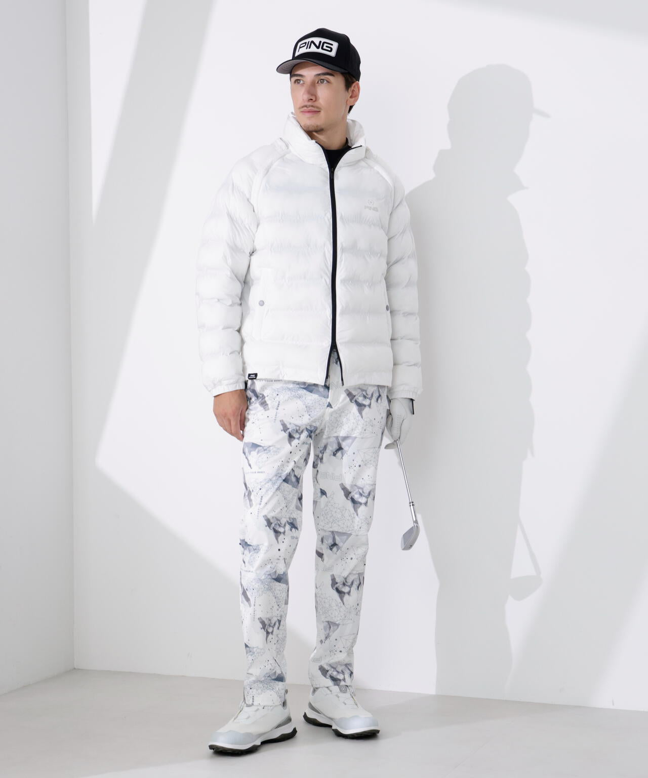 【PING APPAREL】全方向ストレッチ接結ボーダー2WAY中綿ブルゾン <PERFORMANCE> (MENS)
