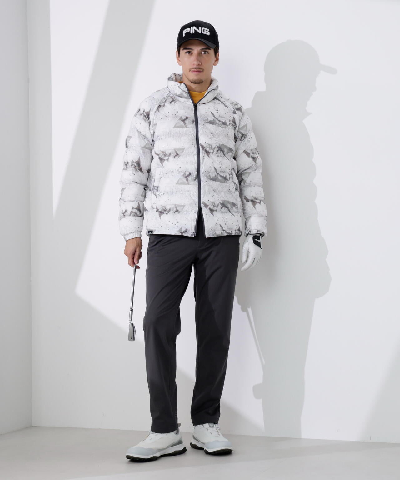 【PING APPAREL】全方向ストレッチ接結ボーダー2WAY中綿ブルゾン <PERFORMANCE> (MENS)