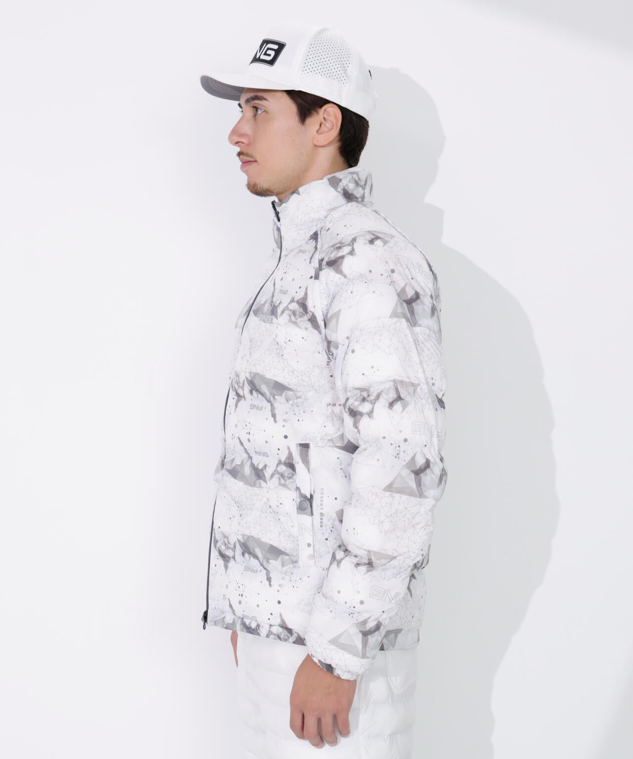 【PING APPAREL】全方向ストレッチ接結ボーダー2WAY中綿ブルゾン <PERFORMANCE> (MENS)