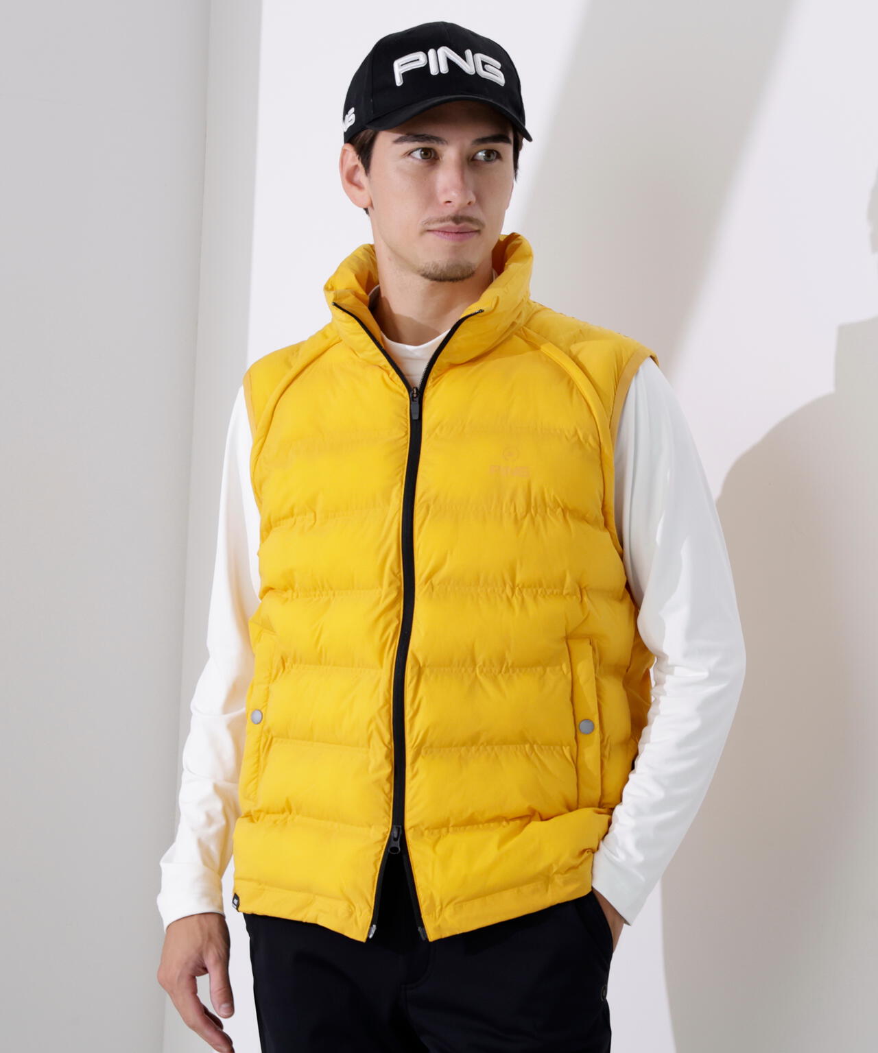 【PING APPAREL】全方向ストレッチ接結ボーダー2WAY中綿ブルゾン <PERFORMANCE> (MENS)