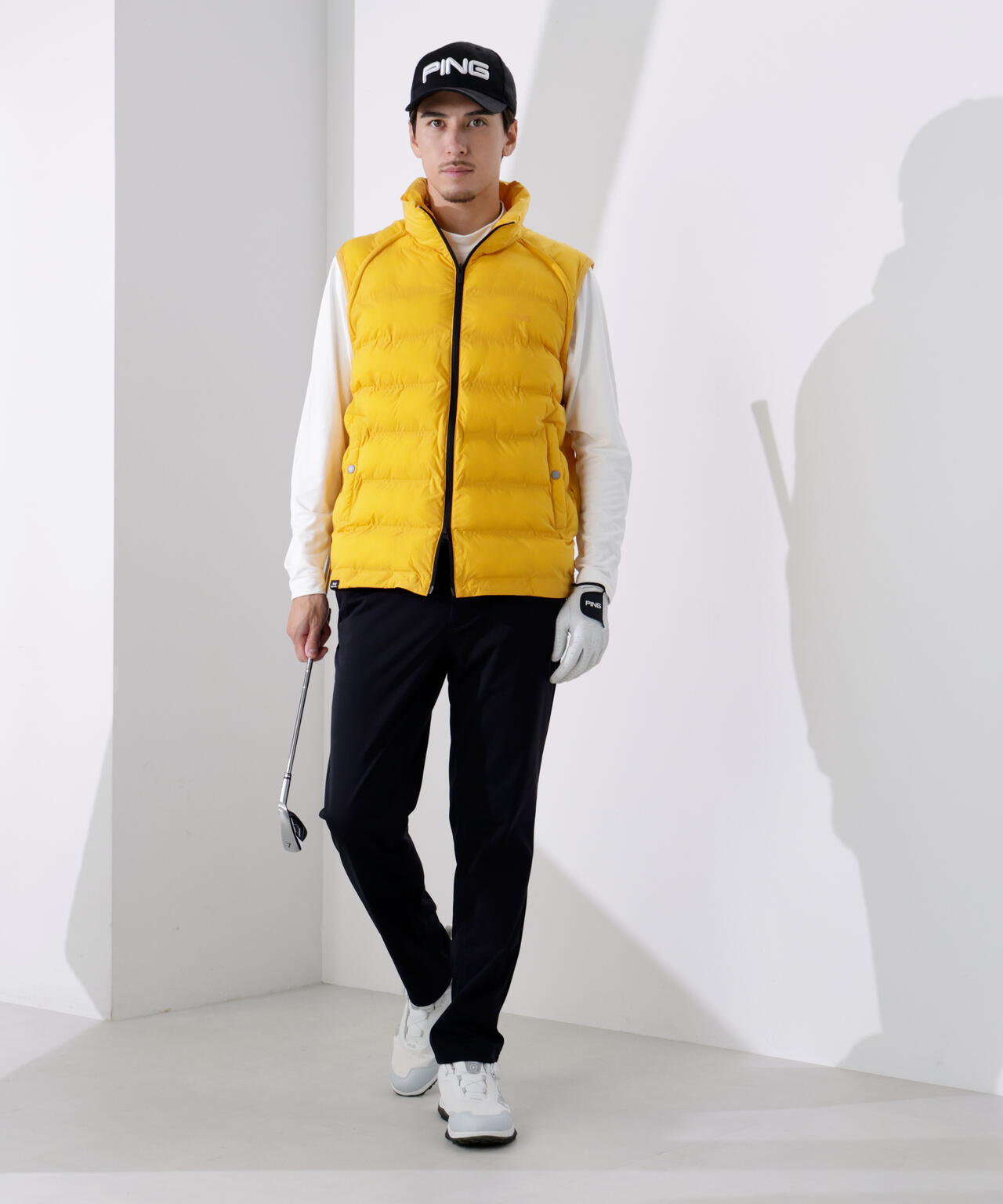 【PING APPAREL】全方向ストレッチ接結ボーダー2WAY中綿ブルゾン <PERFORMANCE> (MENS)