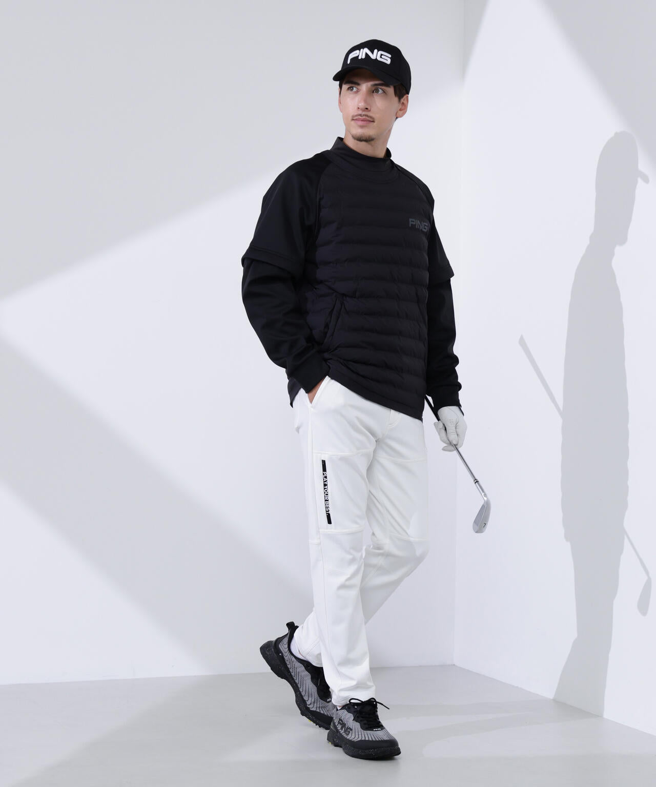 【PING APPAREL】2WAYハイブリッド中綿スニードブルゾン <PERFORMANCE> (MENS)