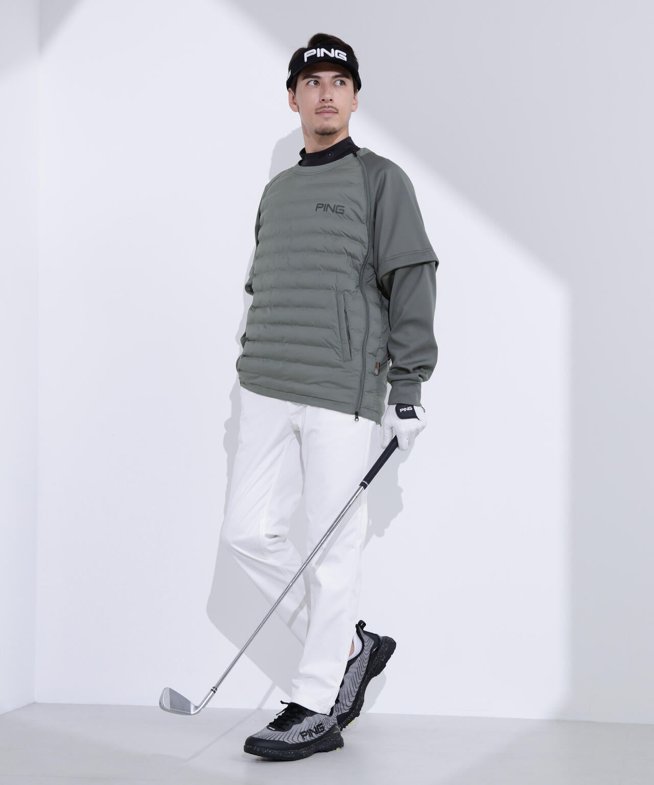 【PING APPAREL】2WAYハイブリッド中綿スニードブルゾン <PERFORMANCE> (MENS)
