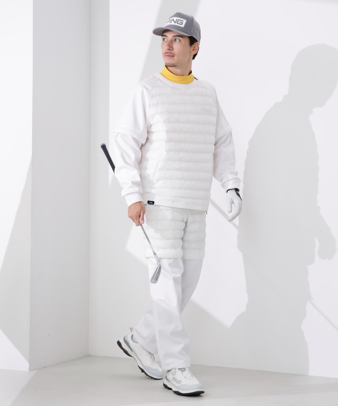 【PING APPAREL】2WAYハイブリッド中綿スニードブルゾン <PERFORMANCE> (MENS)