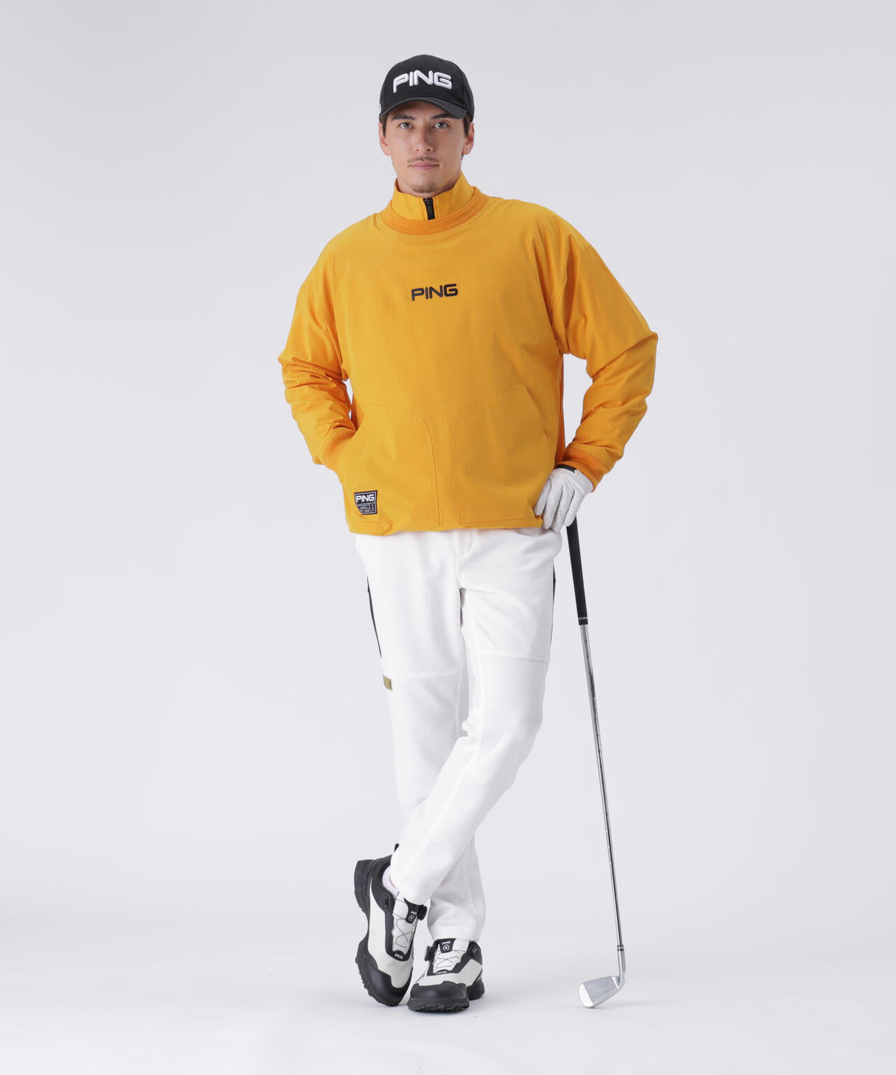【PING APPAREL】全方向ストレッチ/ダブルフェイス ツインレイヤードアウター <GOLD> (MENS)
