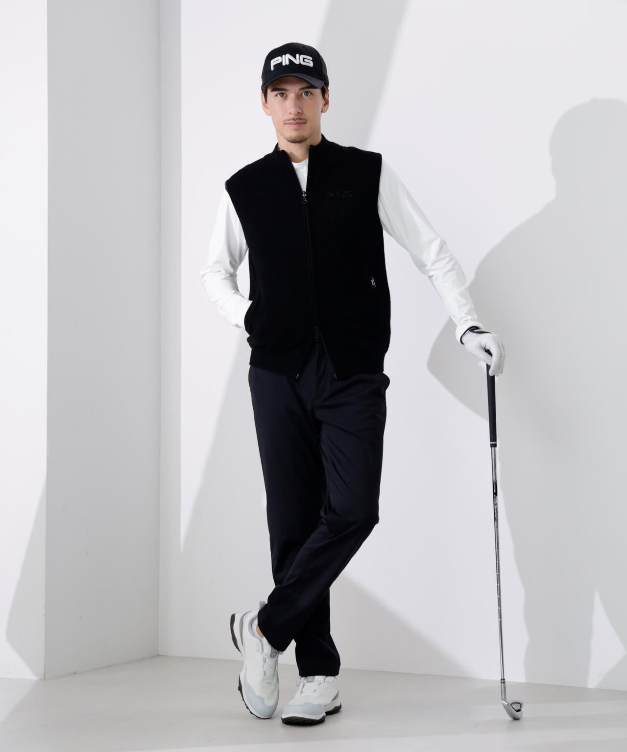 【PING APPAREL】全方向ストレッチボンディングプリントテーパードパンツ <PERFORMANCE> (MENS)