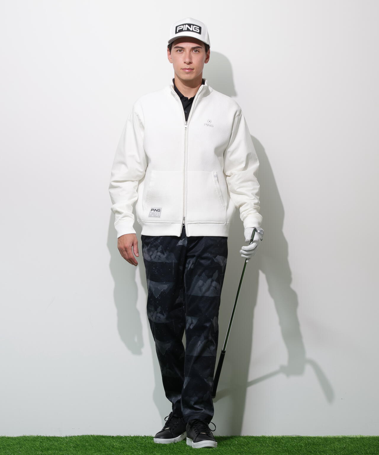 【PING APPAREL】全方向ストレッチボンディングプリントテーパードパンツ <PERFORMANCE> (MENS)