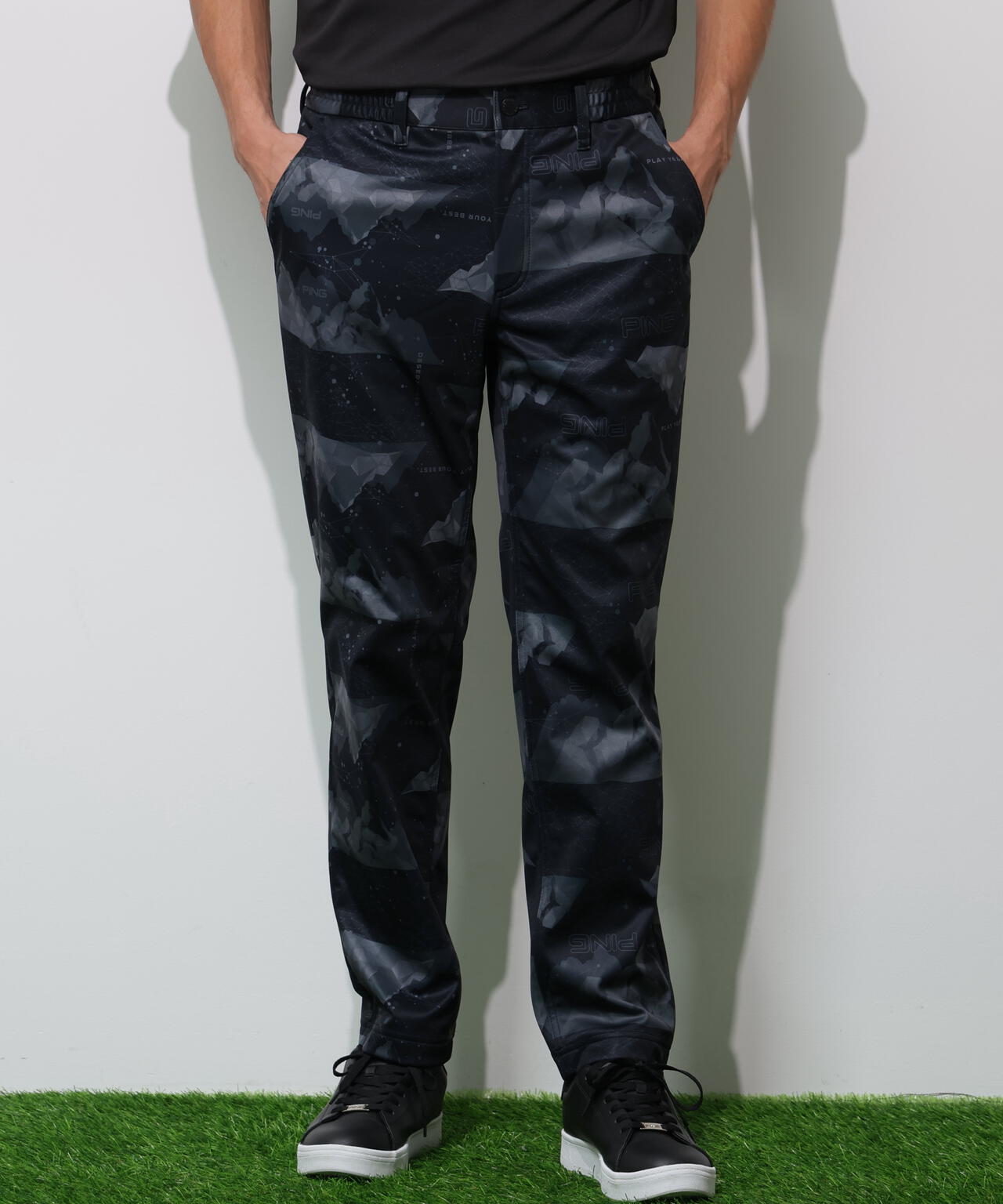 【PING APPAREL】全方向ストレッチボンディングプリントテーパードパンツ <PERFORMANCE> (MENS)