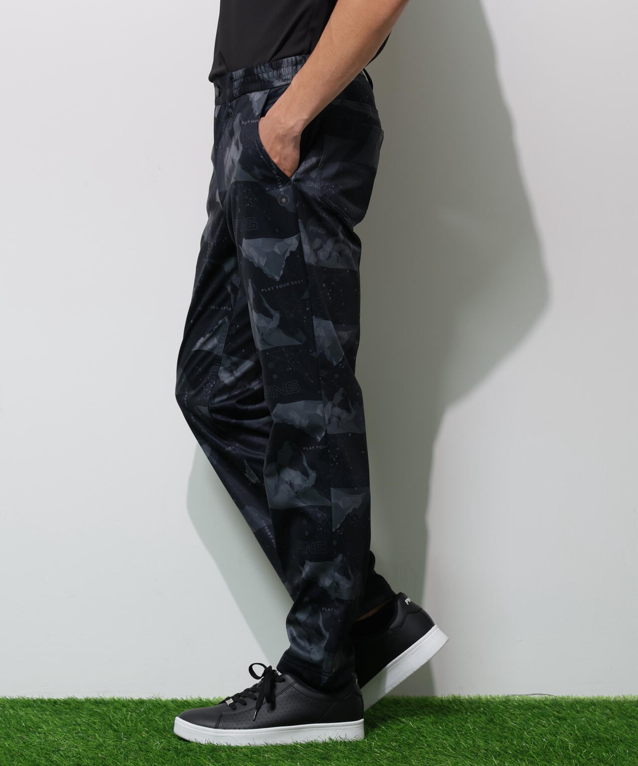 【PING APPAREL】全方向ストレッチボンディングプリントテーパードパンツ <PERFORMANCE> (MENS)