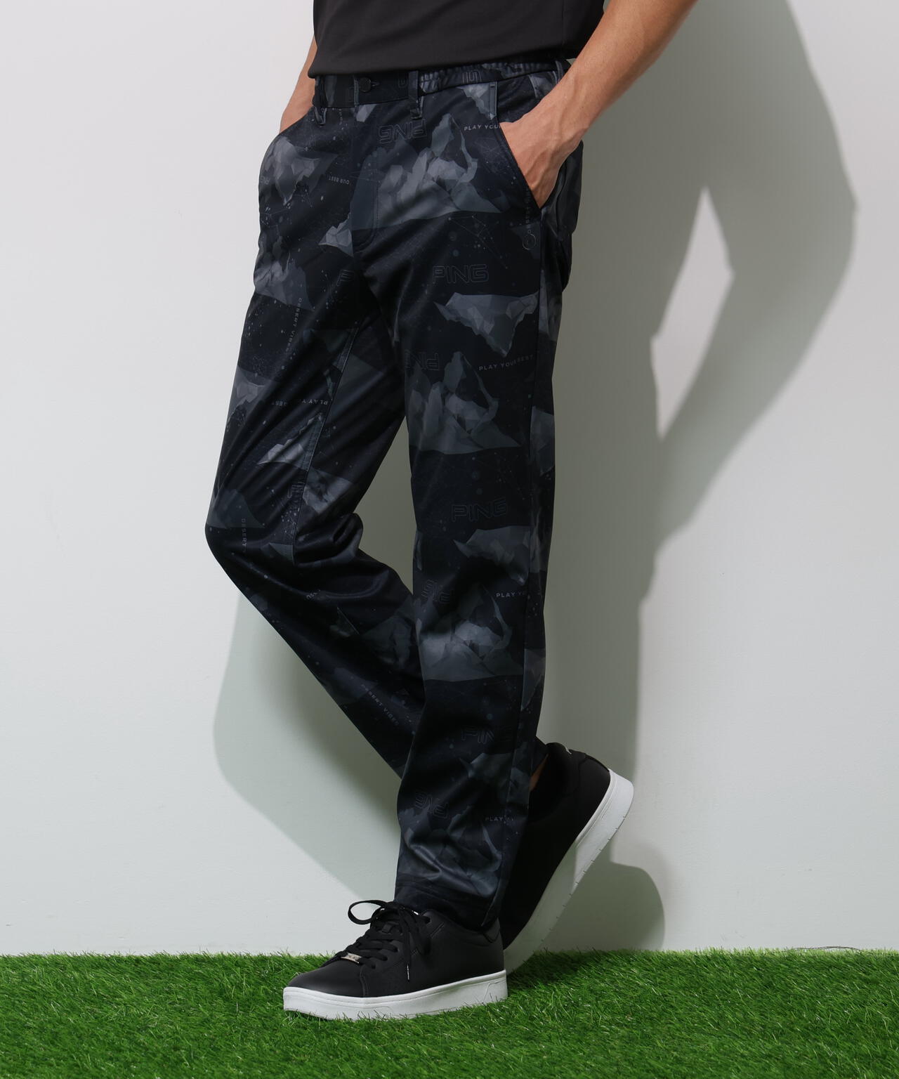 【PING APPAREL】全方向ストレッチボンディングプリントテーパードパンツ <PERFORMANCE> (MENS)