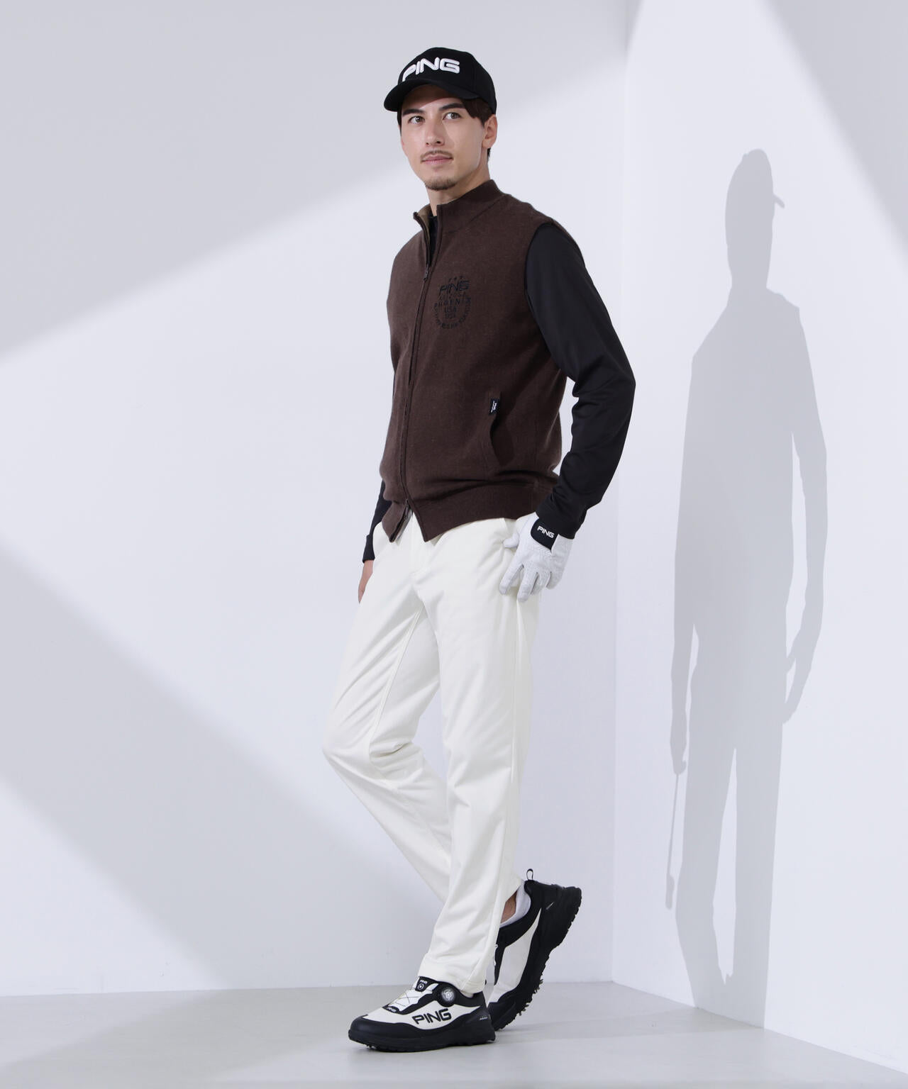 【PING APPAREL】全方向ストレッチボンディングプリントテーパードパンツ <PERFORMANCE> (MENS)