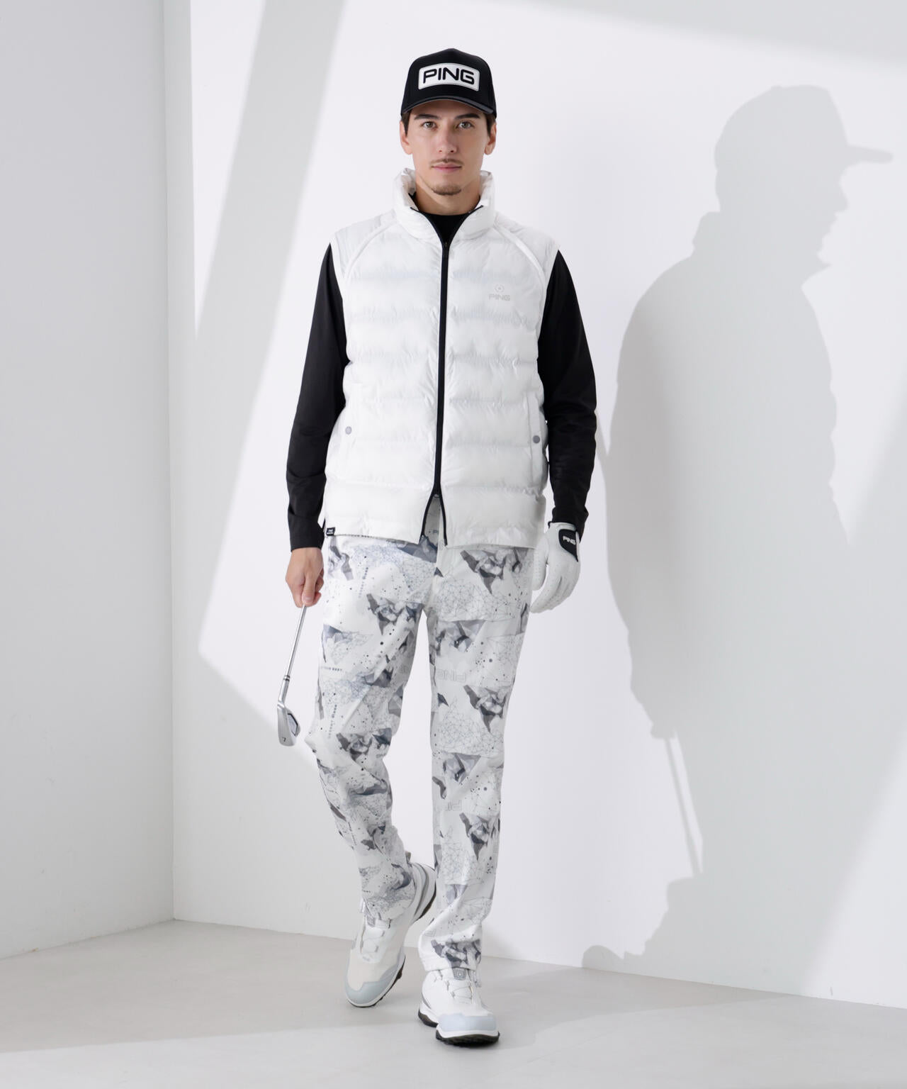 【PING APPAREL】全方向ストレッチボンディングプリントテーパードパンツ <PERFORMANCE> (MENS)