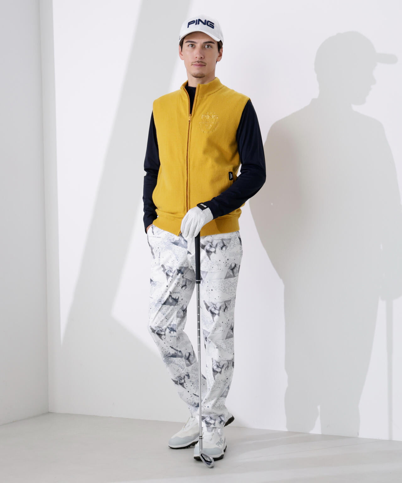 【PING APPAREL】全方向ストレッチボンディングプリントテーパードパンツ <PERFORMANCE> (MENS)