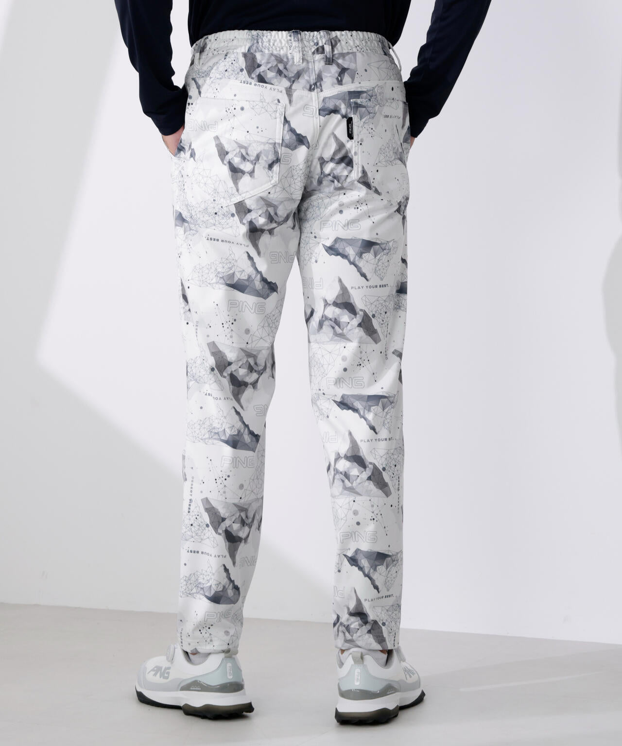 【PING APPAREL】全方向ストレッチボンディングプリントテーパードパンツ <PERFORMANCE> (MENS)