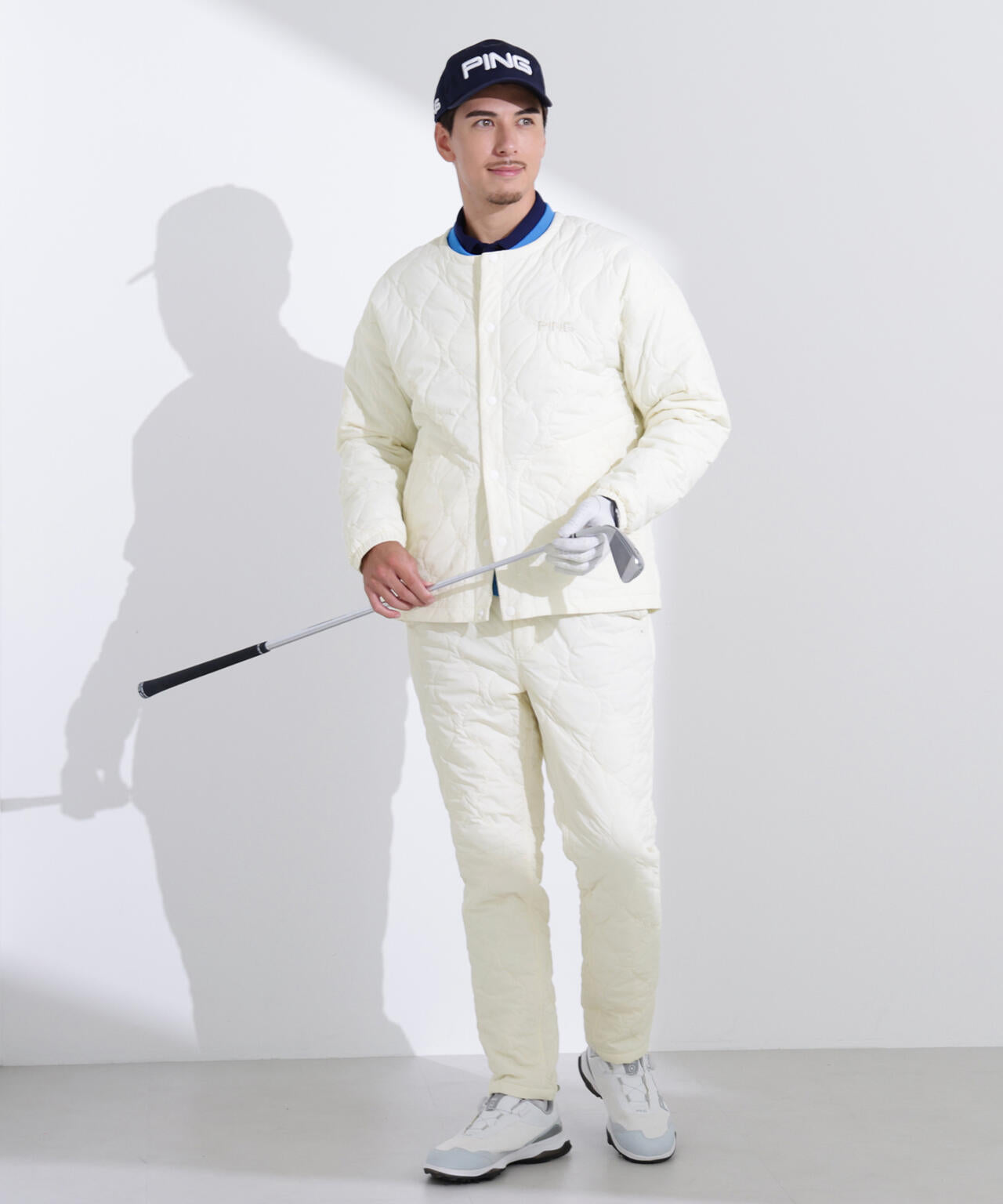 【PING APPAREL】全方向ストレッチキルティングタフタテーパードパンツ <NATIVE> (MENS)