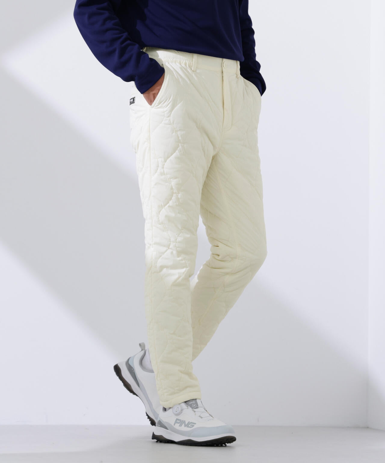 【PING APPAREL】全方向ストレッチキルティングタフタテーパードパンツ <NATIVE> (MENS)
