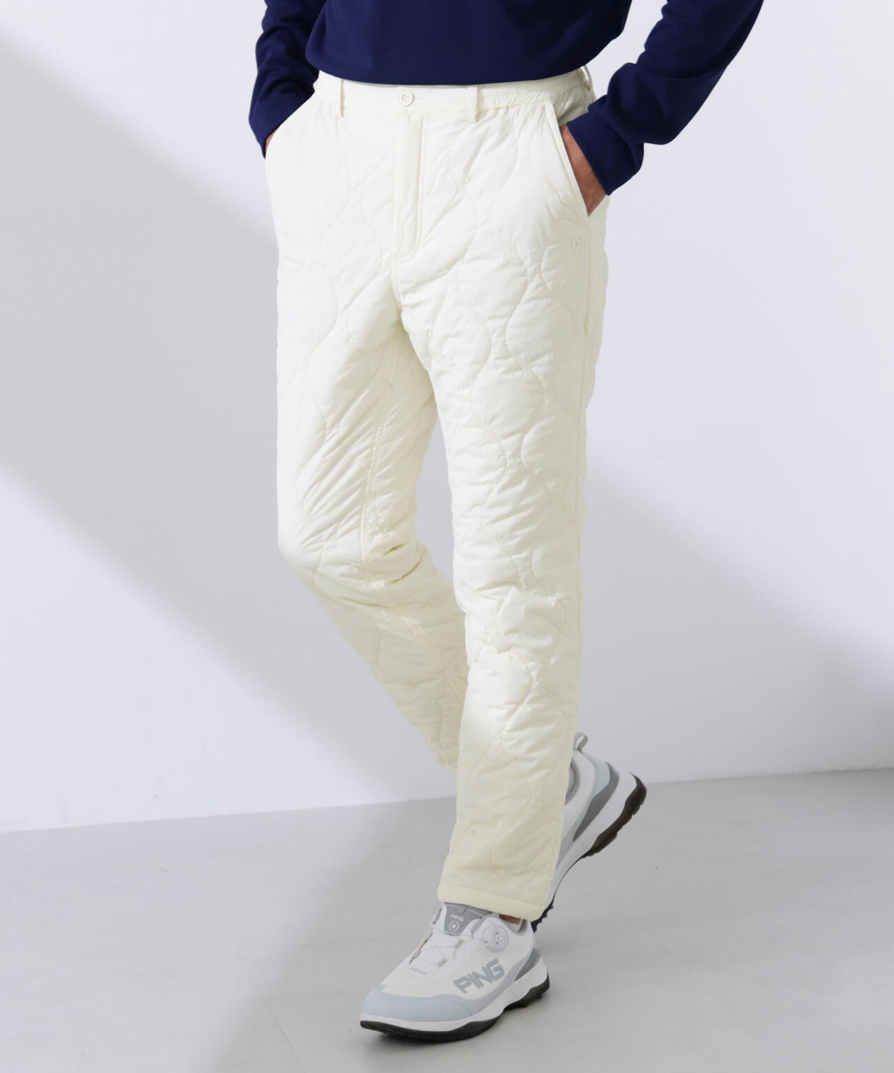 【PING APPAREL】全方向ストレッチキルティングタフタテーパードパンツ <NATIVE> (MENS)