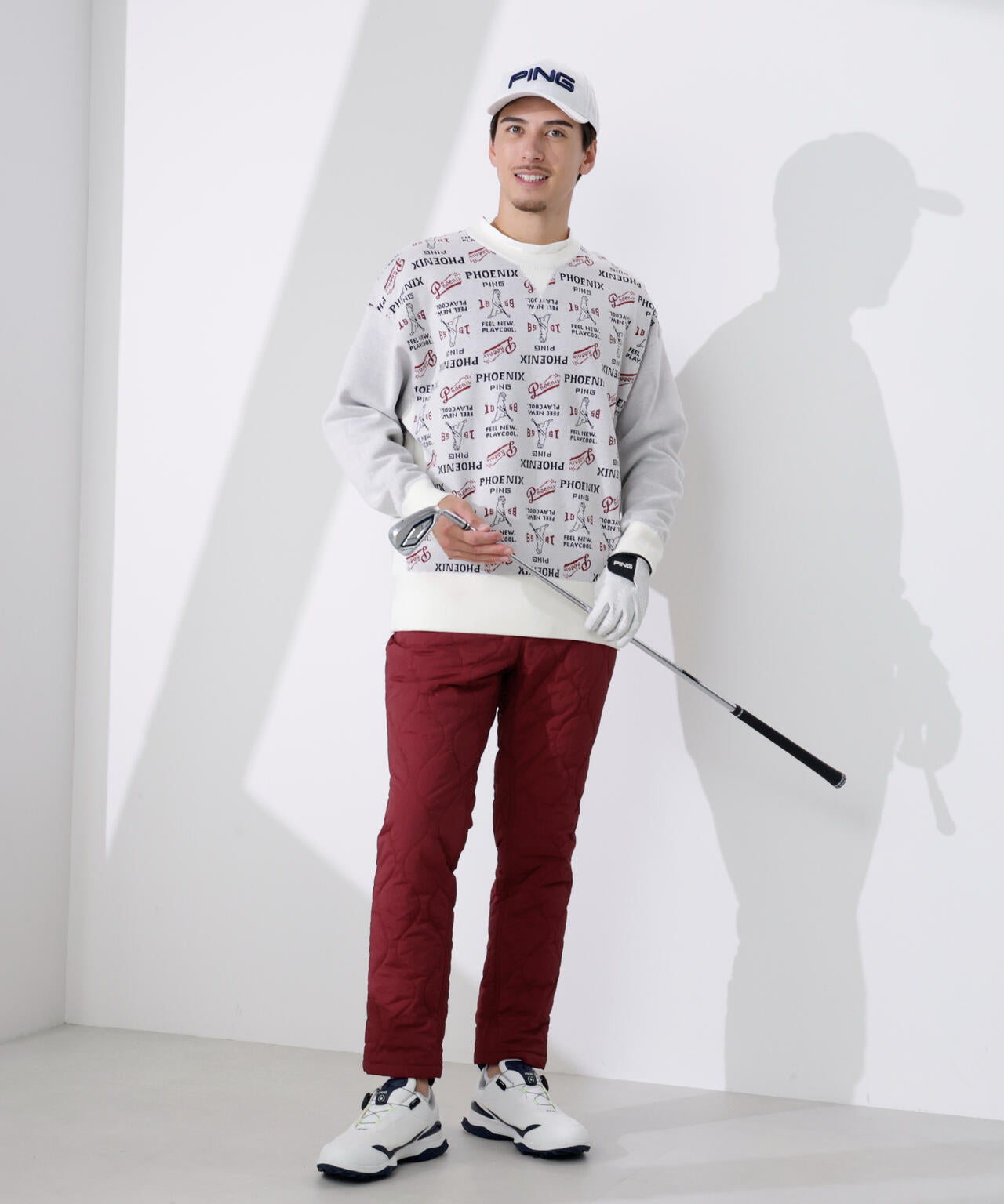 【PING APPAREL】全方向ストレッチキルティングタフタテーパードパンツ <NATIVE> (MENS)