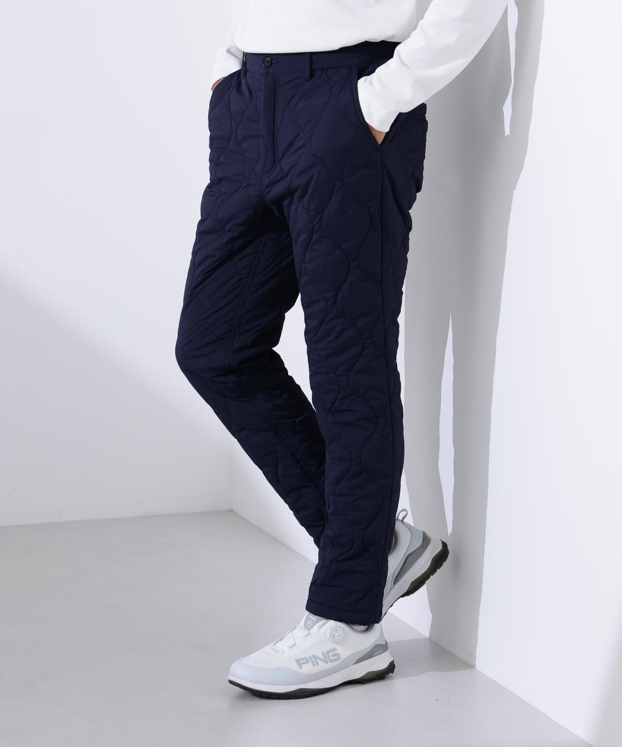 【PING APPAREL】全方向ストレッチキルティングタフタテーパードパンツ <NATIVE> (MENS)