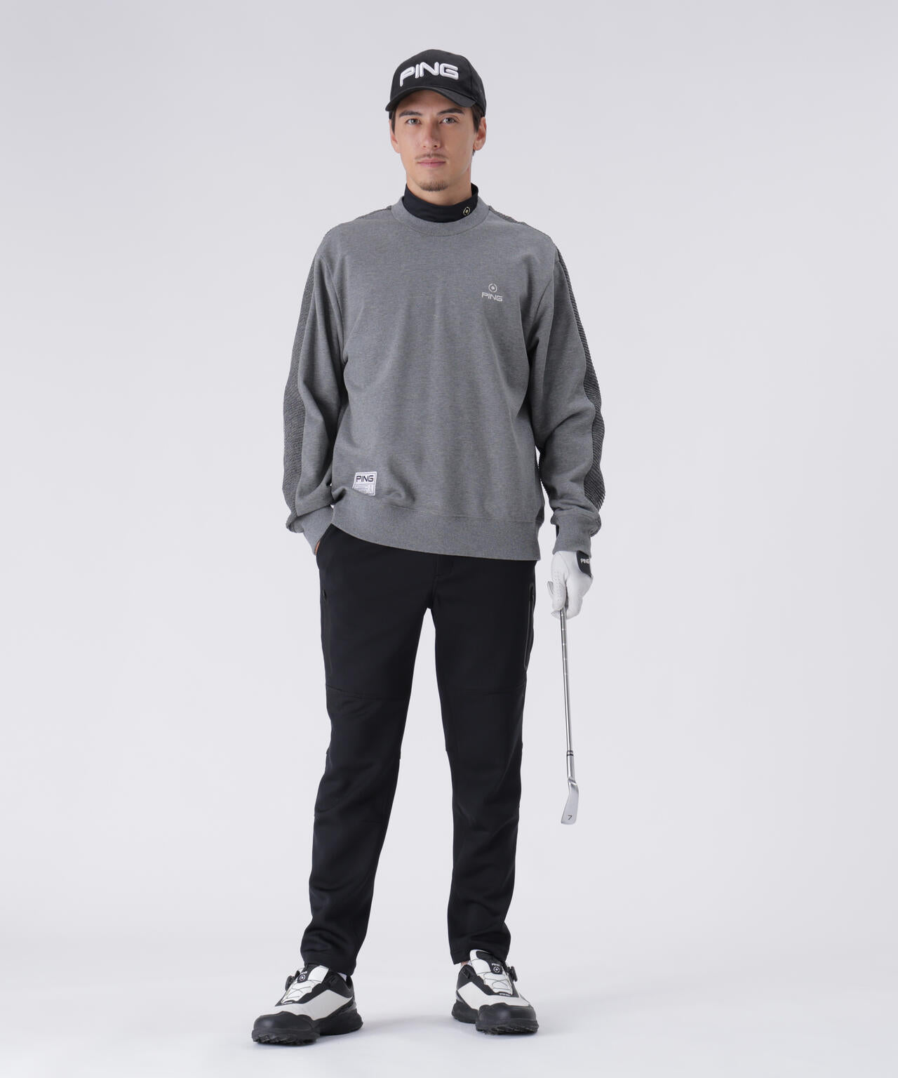 【PING APPAREL】キルトダンボールジャージテーパードパンツ <GOLD> (UNISEX)