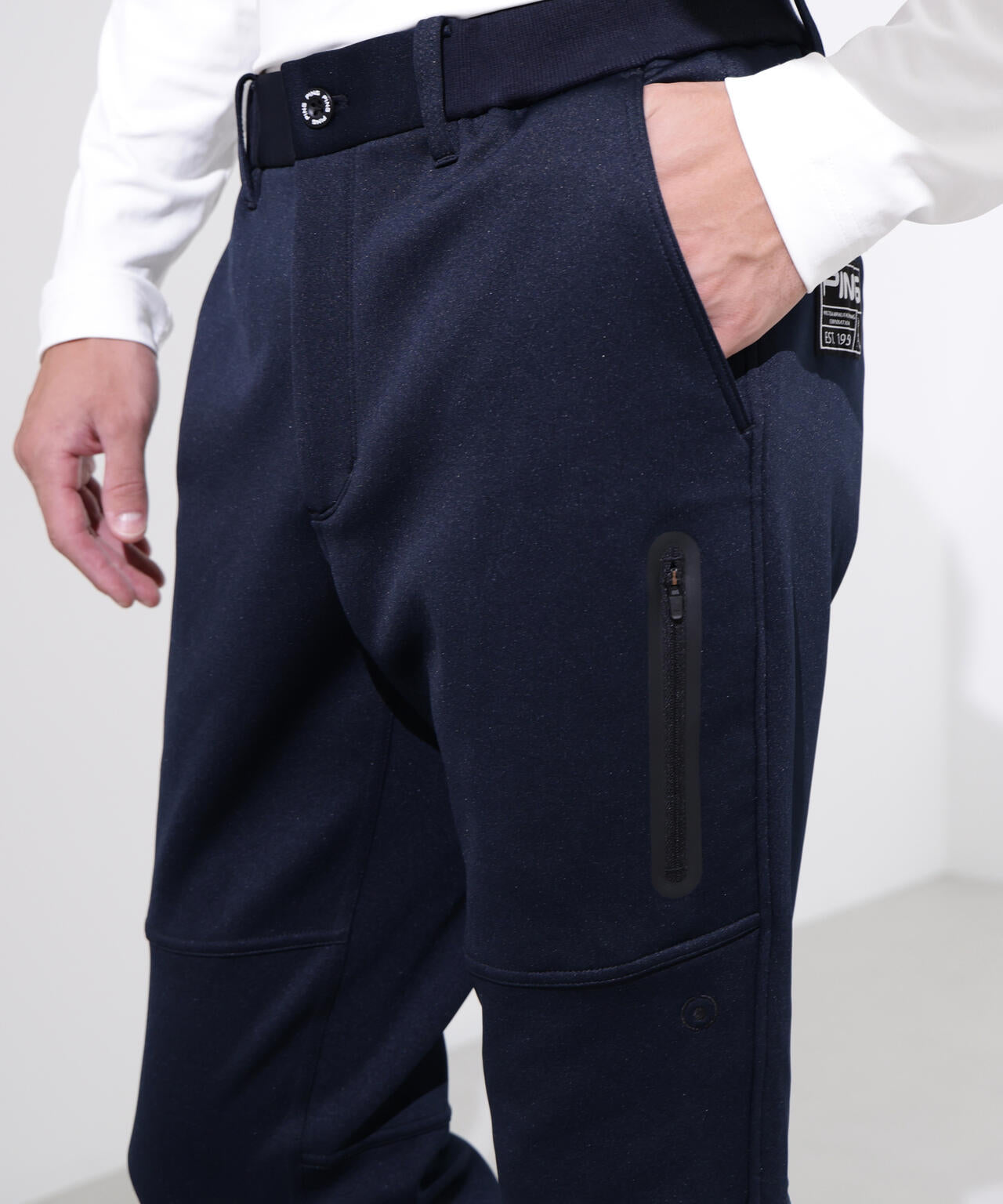 【PING APPAREL】キルトダンボールジャージテーパードパンツ <GOLD> (UNISEX)