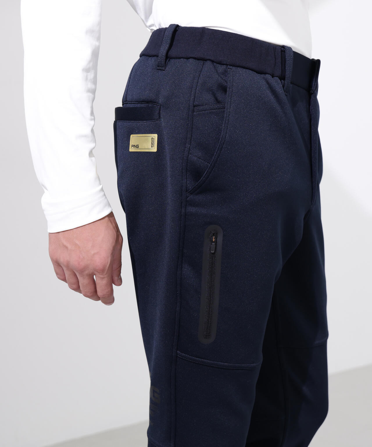 【PING APPAREL】キルトダンボールジャージテーパードパンツ <GOLD> (UNISEX)