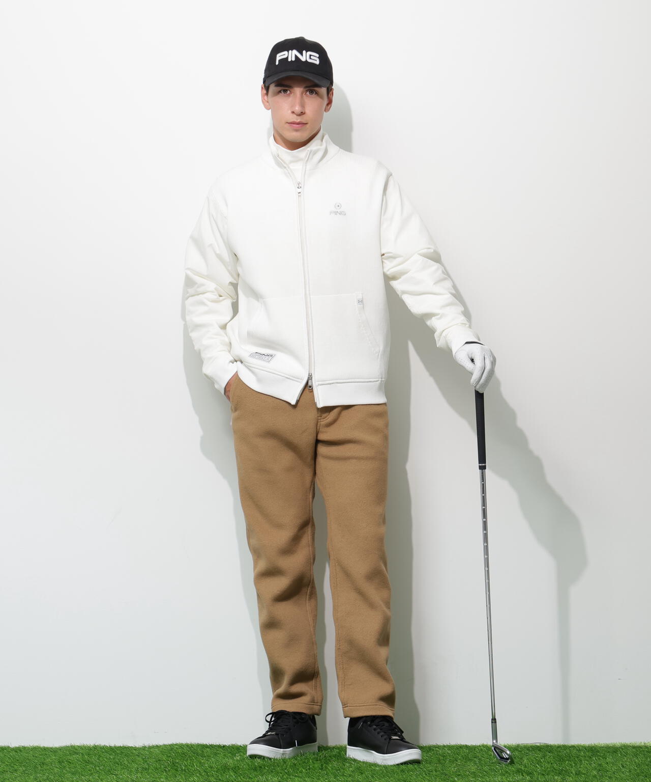 【PING APPAREL】テックウォームリサイクルフリーステーパードパンツ <GOLD> (MENS)