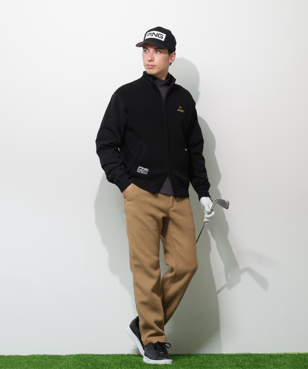 【PING APPAREL】テックウォームリサイクルフリーステーパードパンツ <GOLD> (MENS)