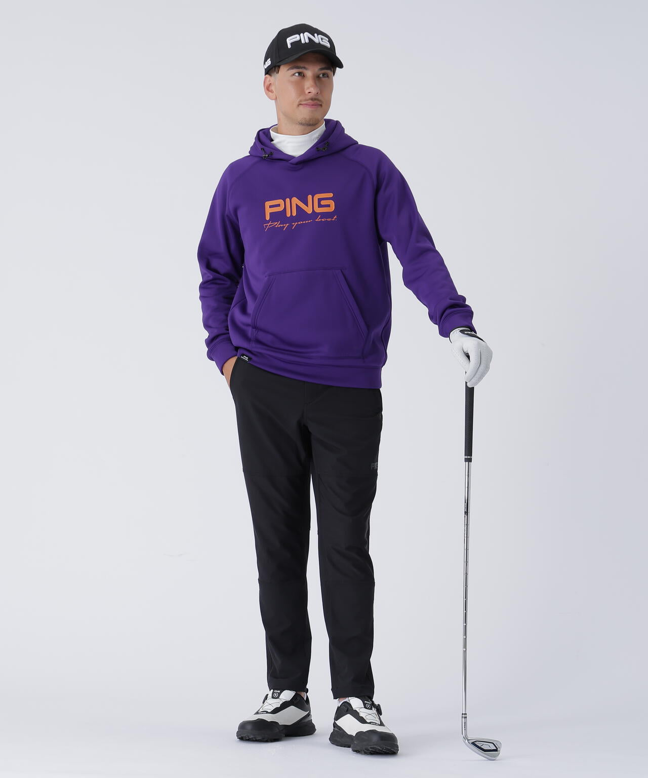 【PING APPAREL】ダブルフェイスヒザ切替テーパードパンツ <PERFORMANCE> (MENS)