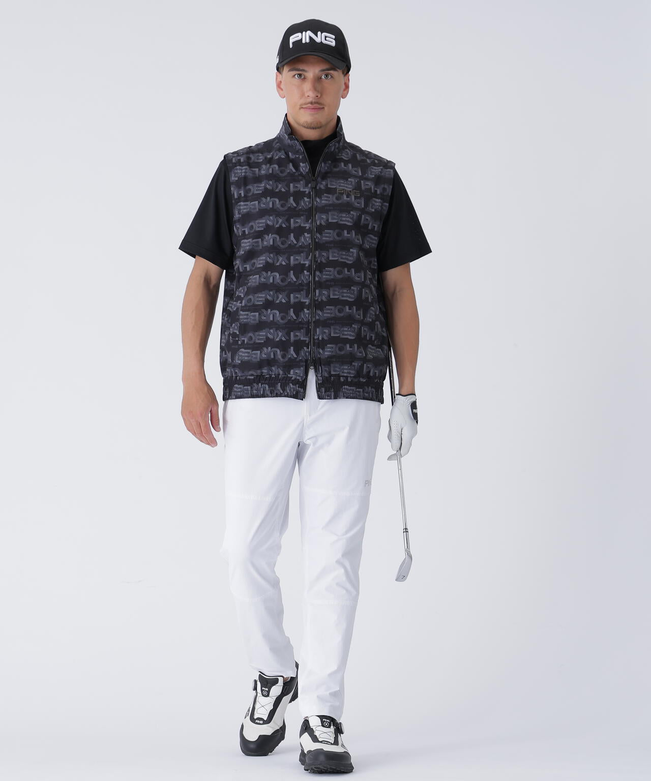 【PING APPAREL】ダブルフェイスヒザ切替テーパードパンツ <PERFORMANCE> (MENS)