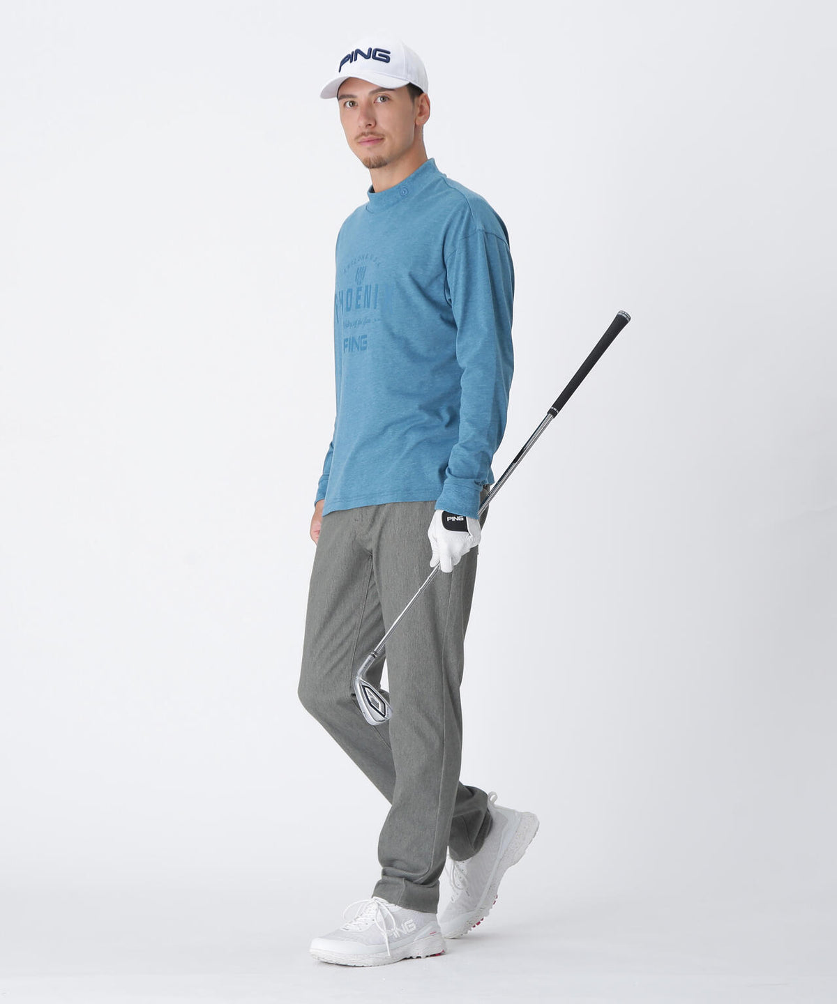 【PING APPAREL】全方向ストレッチTCツイル5ポケットストレートパンツ <NATIVE> (MENS)
