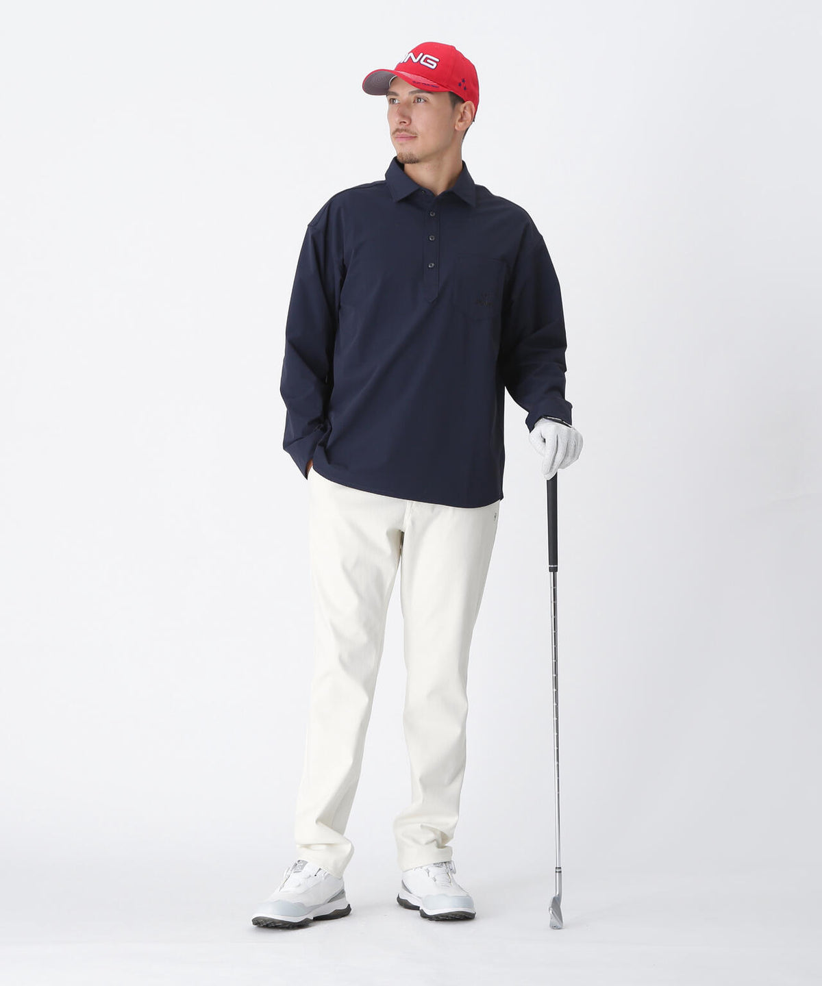 【PING APPAREL】全方向ストレッチTCツイル5ポケットストレートパンツ <NATIVE> (MENS)