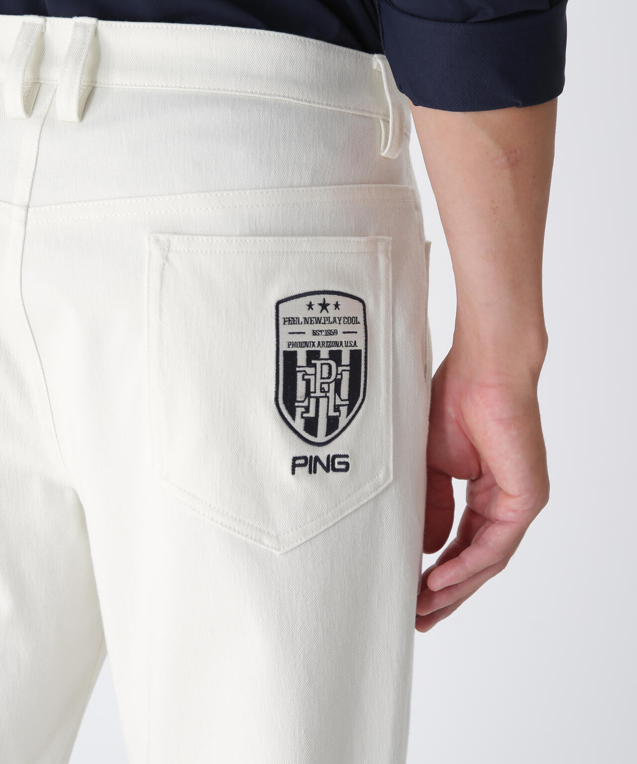 【PING APPAREL】全方向ストレッチTCツイル5ポケットストレートパンツ <NATIVE> (MENS)