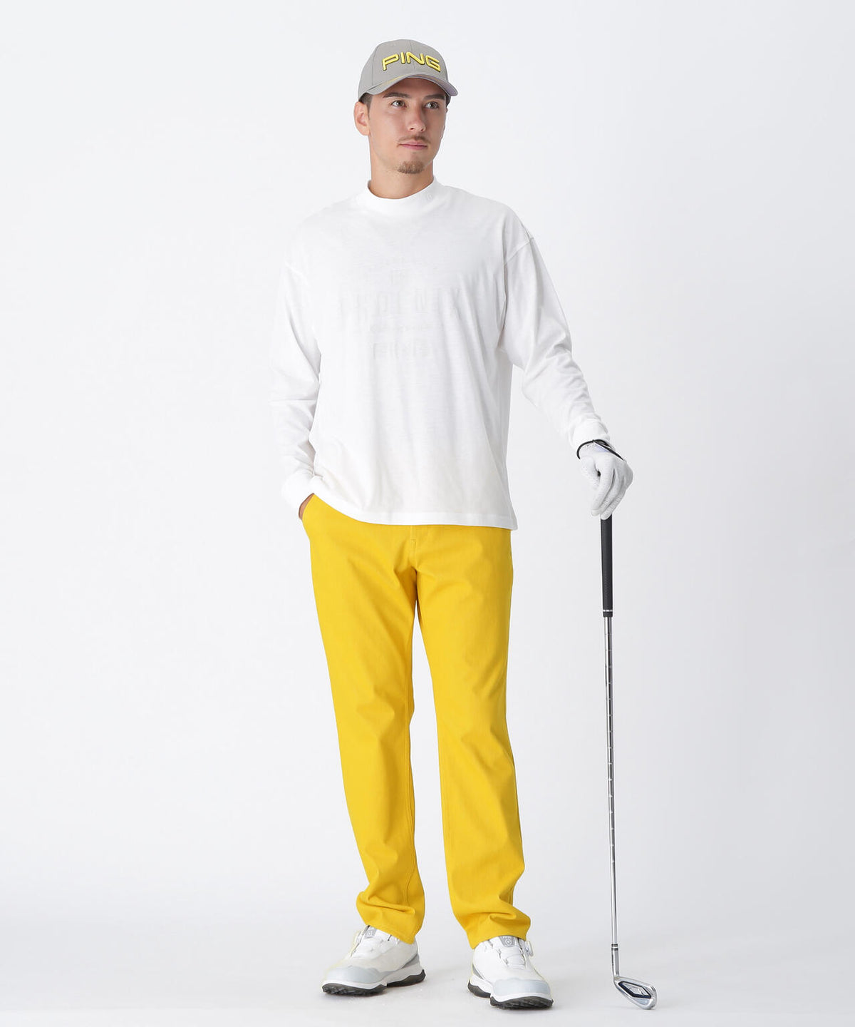 【PING APPAREL】全方向ストレッチTCツイル5ポケットストレートパンツ <NATIVE> (MENS)